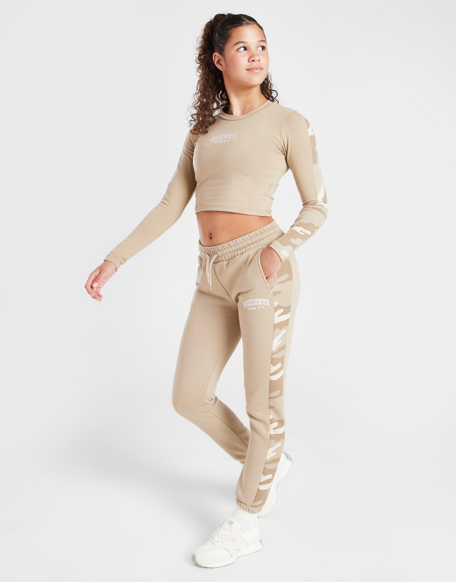 Sonneti Girls' Bella Camo Panel Joggers Junior