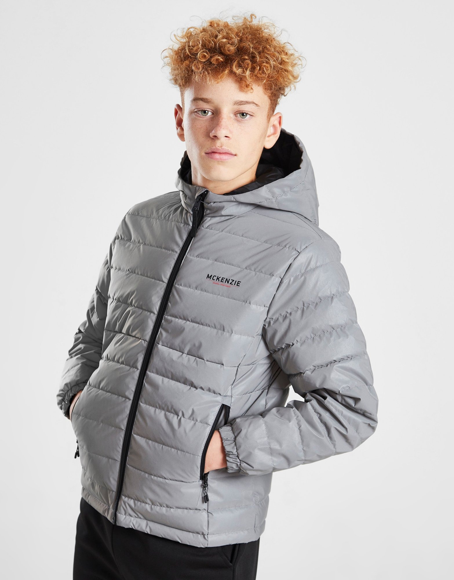 Grey McKenzie Raiden Reflective Jacket Junior JD Sports