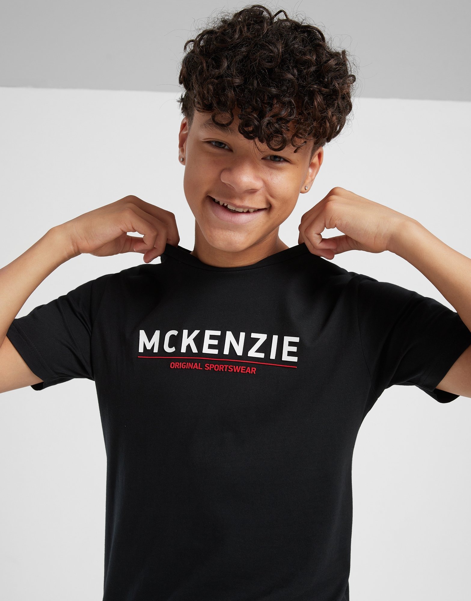 Black McKenzie Essential Logo TShirt Junior JD Sports
