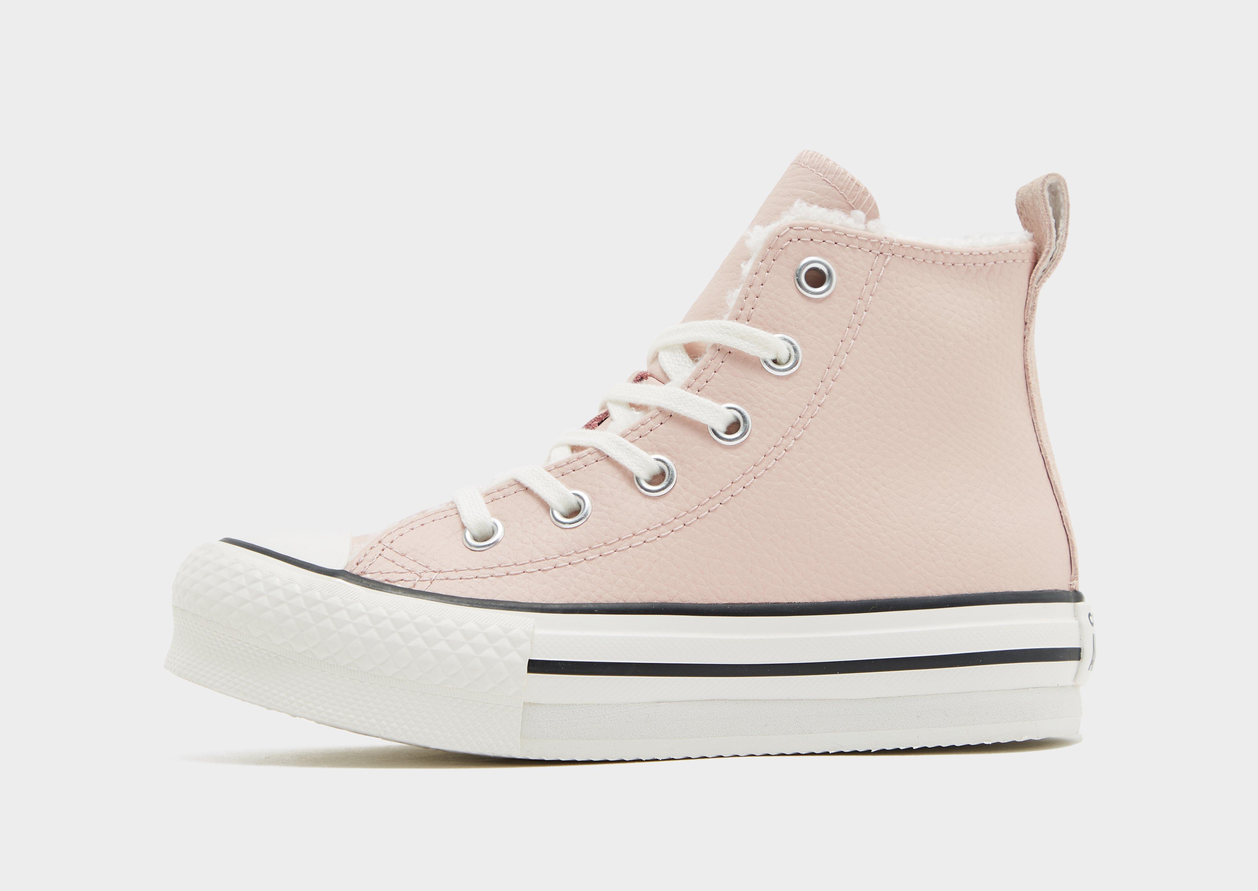 Blush shop leather converse