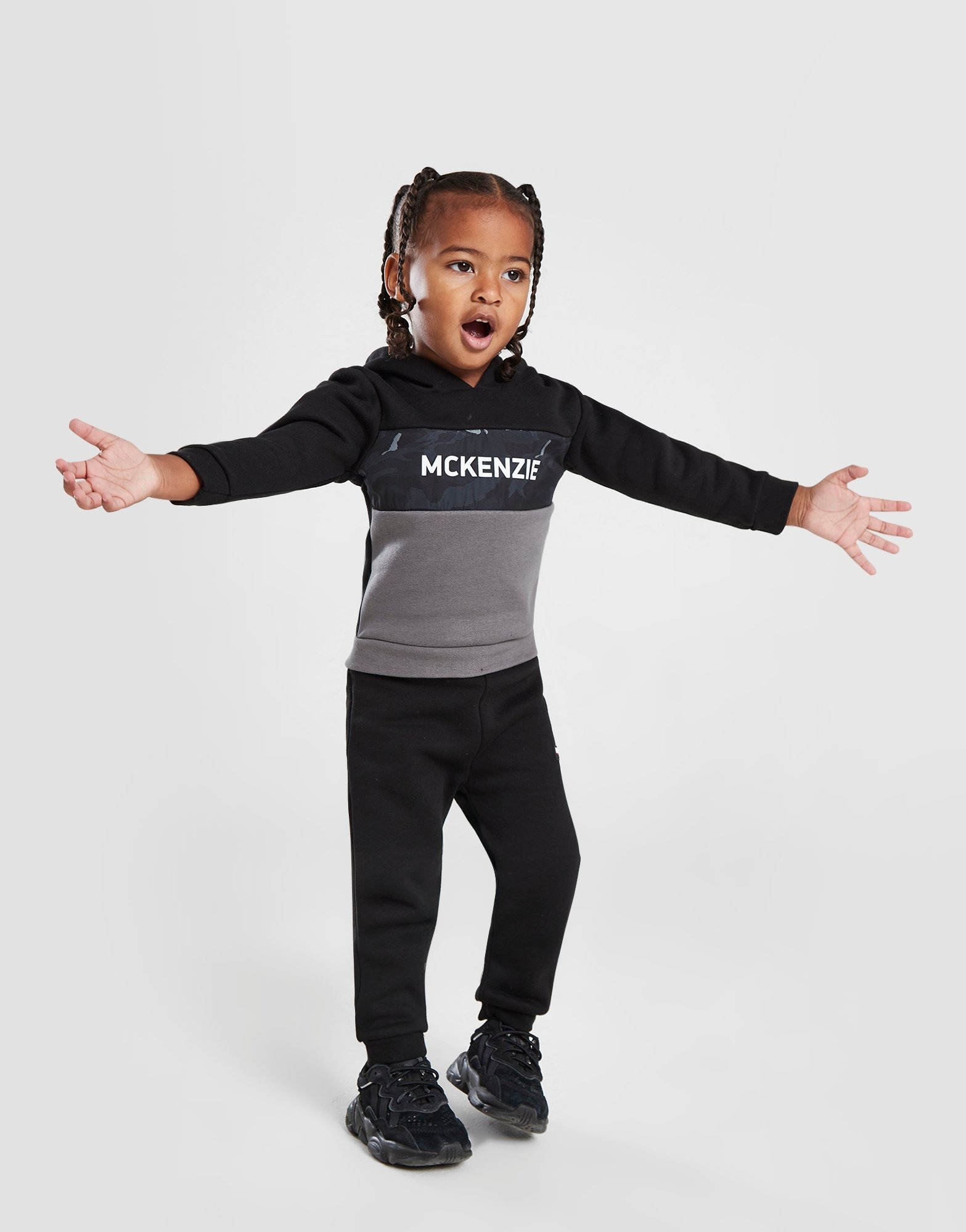Black McKenzie Bolo Camo Overhead Tracksuit Infant | JD Sports UK