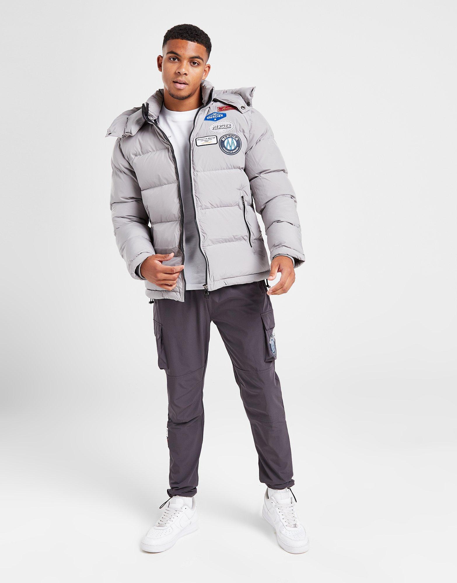 Grey MERCIER Badge Puffer Jacket - JD Sports Global