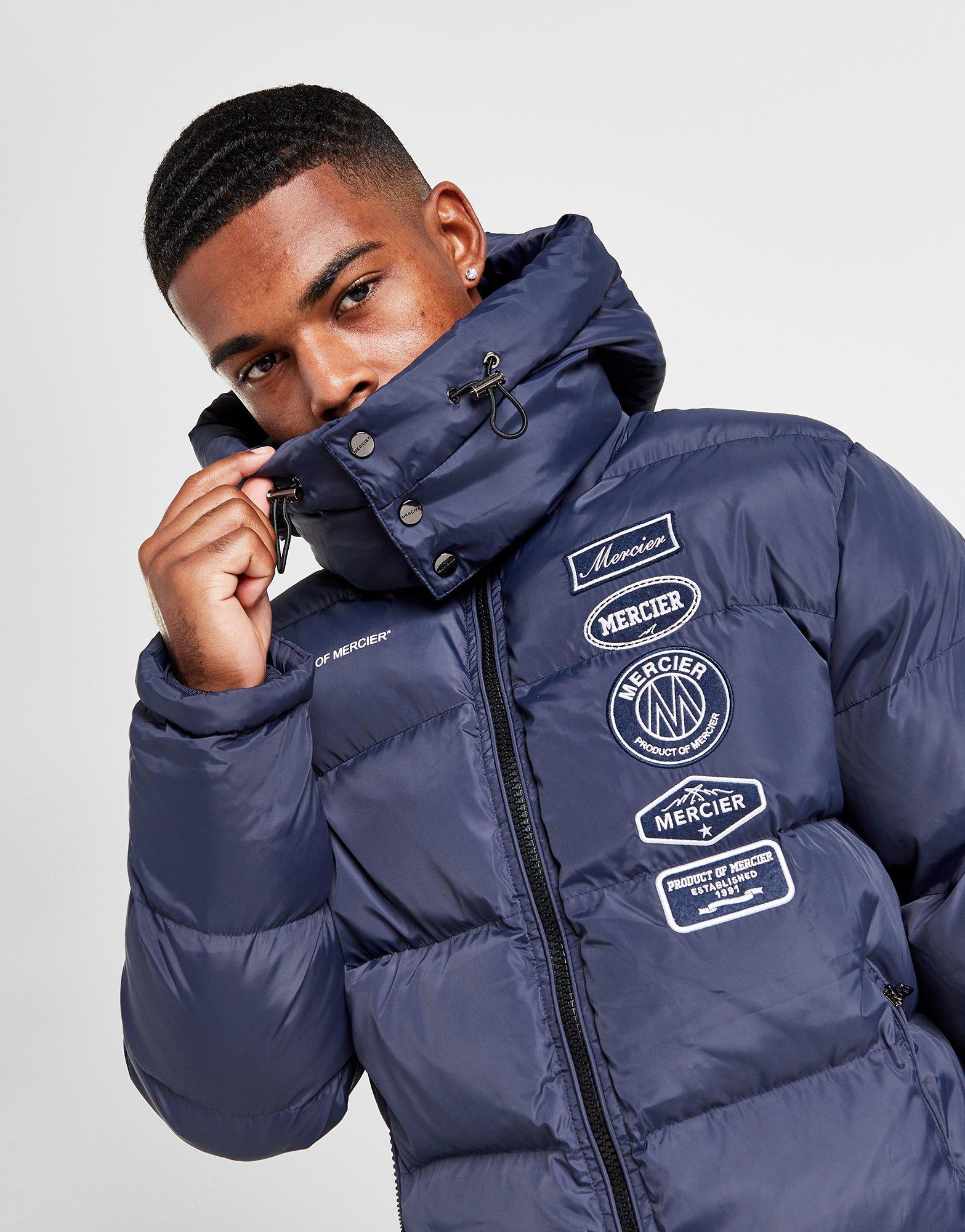 Grey MERCIER Badge Puffer Jacket - JD Sports Global