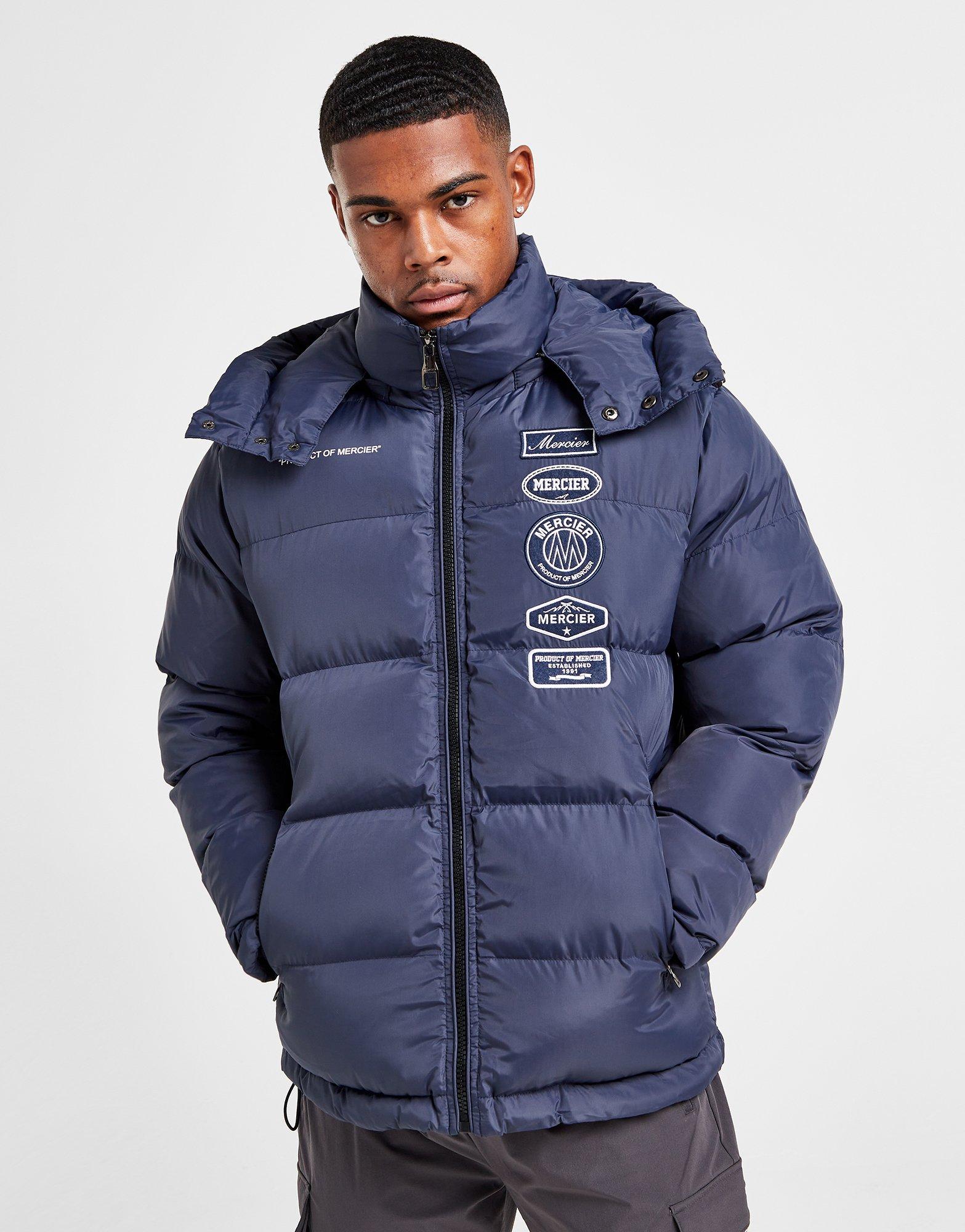 Grey MERCIER Badge Puffer Jacket - JD Sports Global