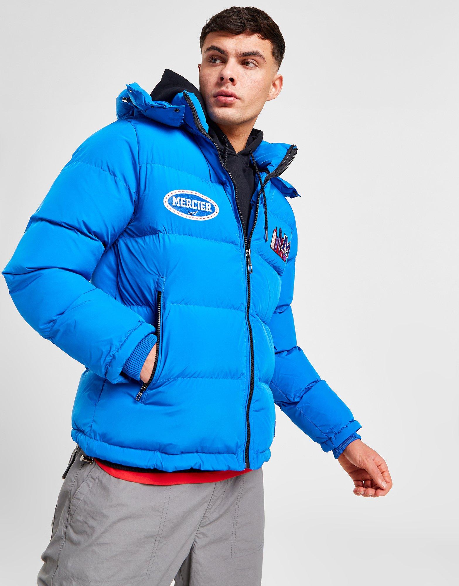 Blue MERCIER Empire Puffer Jacket JD Sports UK
