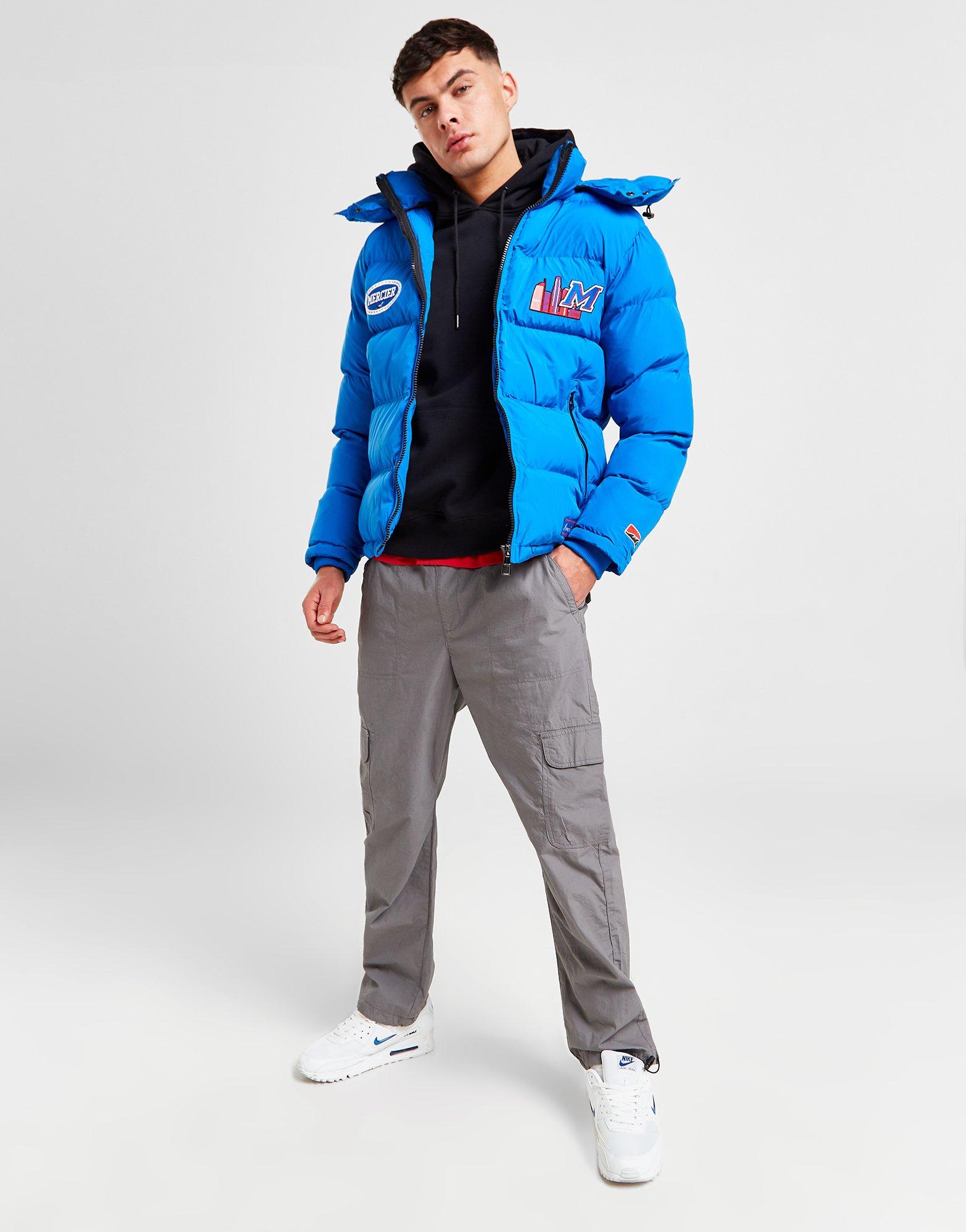 Blue MERCIER Empire Puffer Jacket JD Sports UK