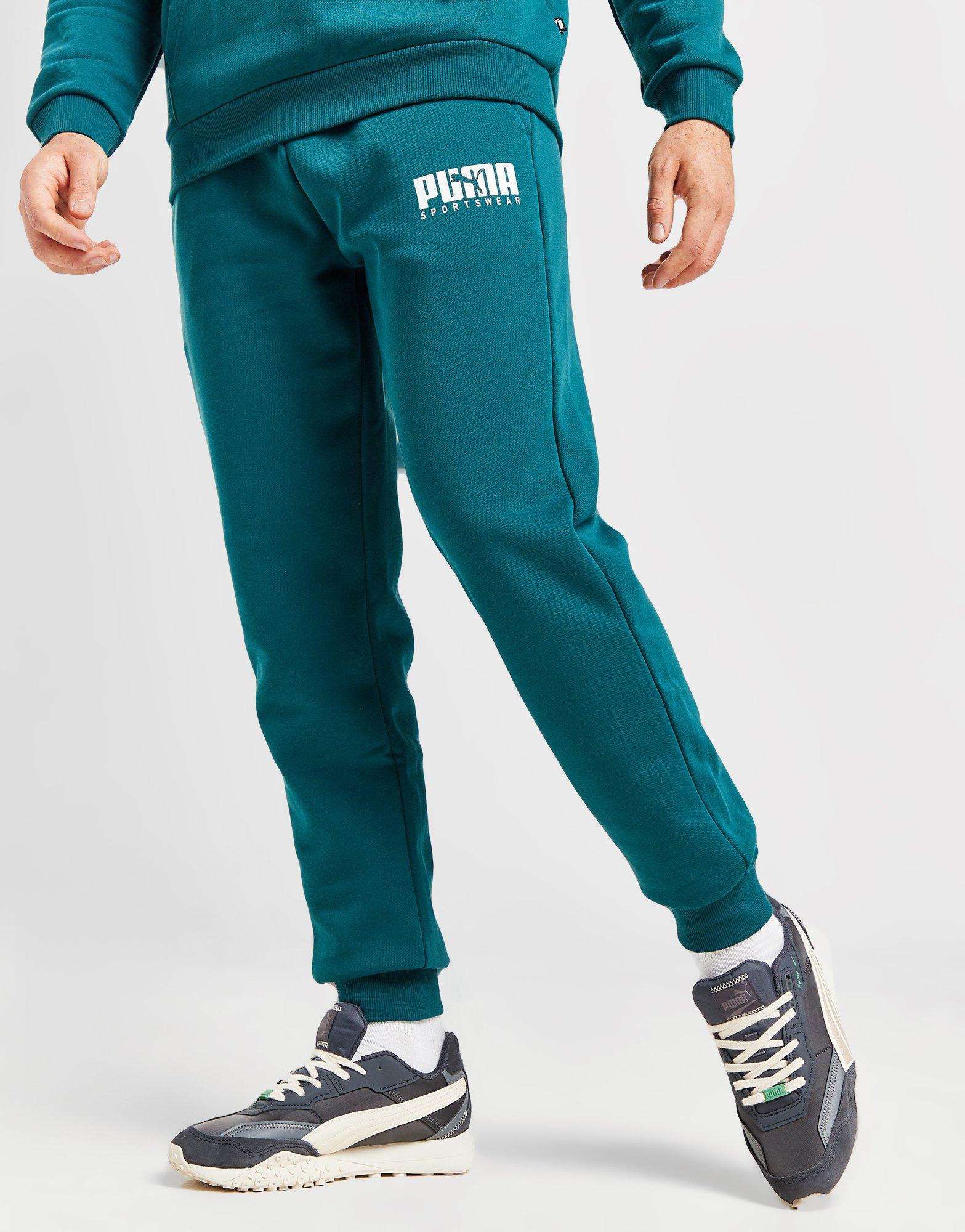 PUMA Big Kids Boys Cotton Fleece Jogger Sweatpants Green Color Size L  (14-16)