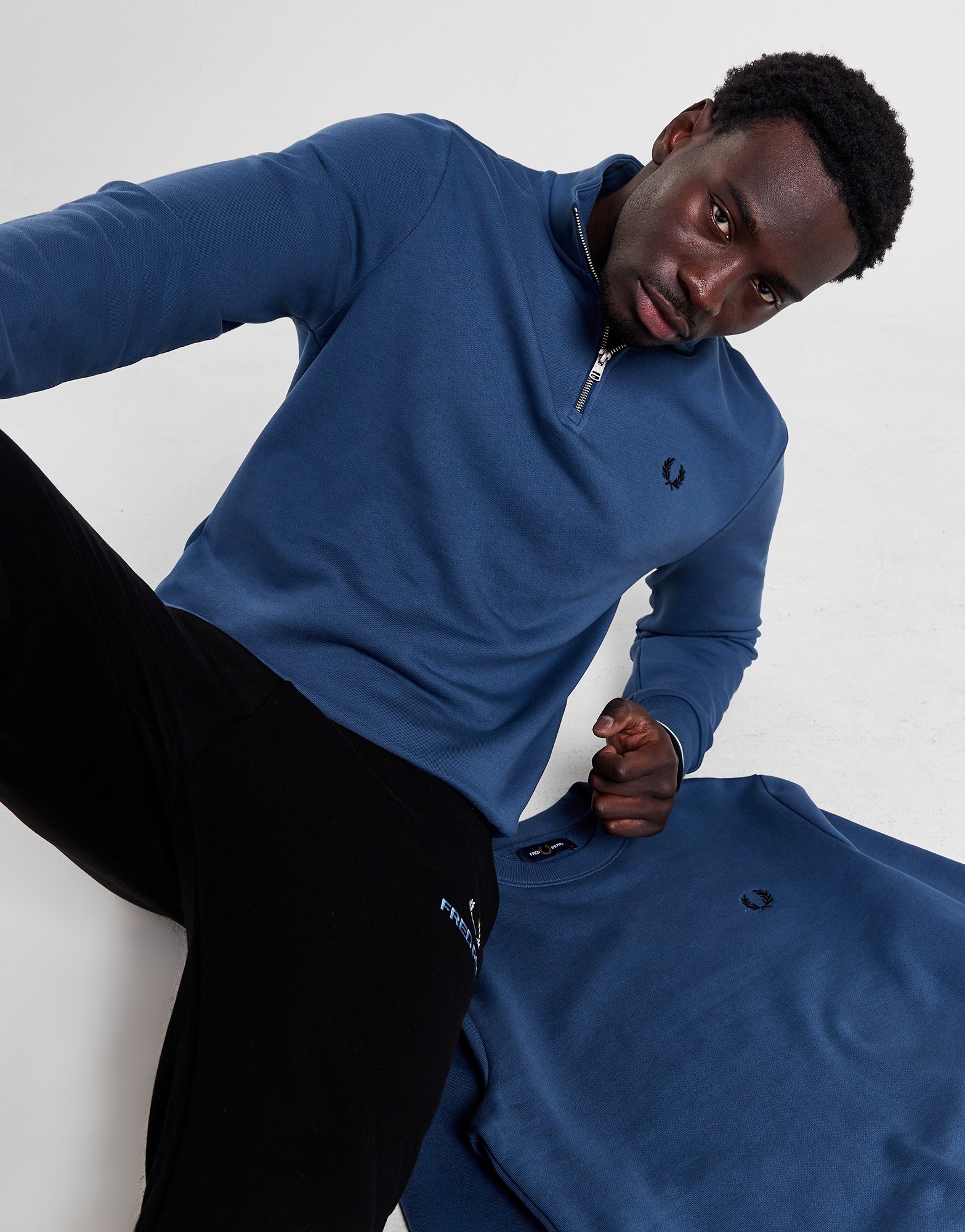 Fred Perry Half Zip Sweatshirt Herren Blau JD Sports Österreich