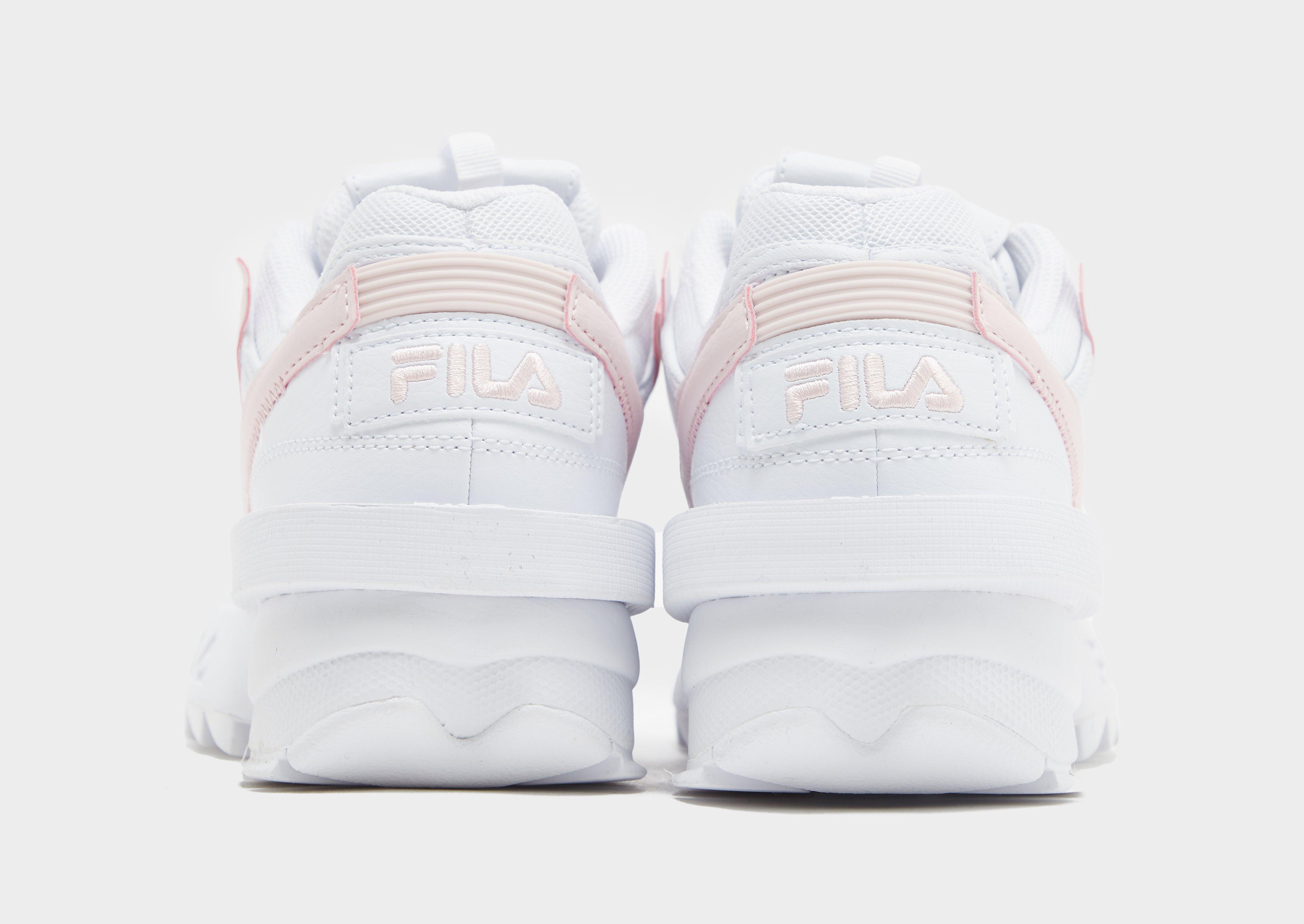 Fila disruptor pink on sale white