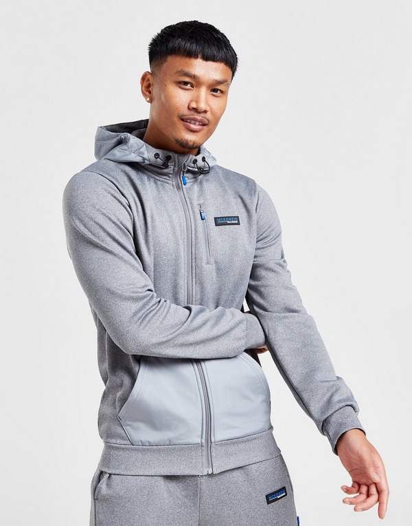 Men's Grey Slim Fit Gym Training Hoodie With Zip Pockets – Sole