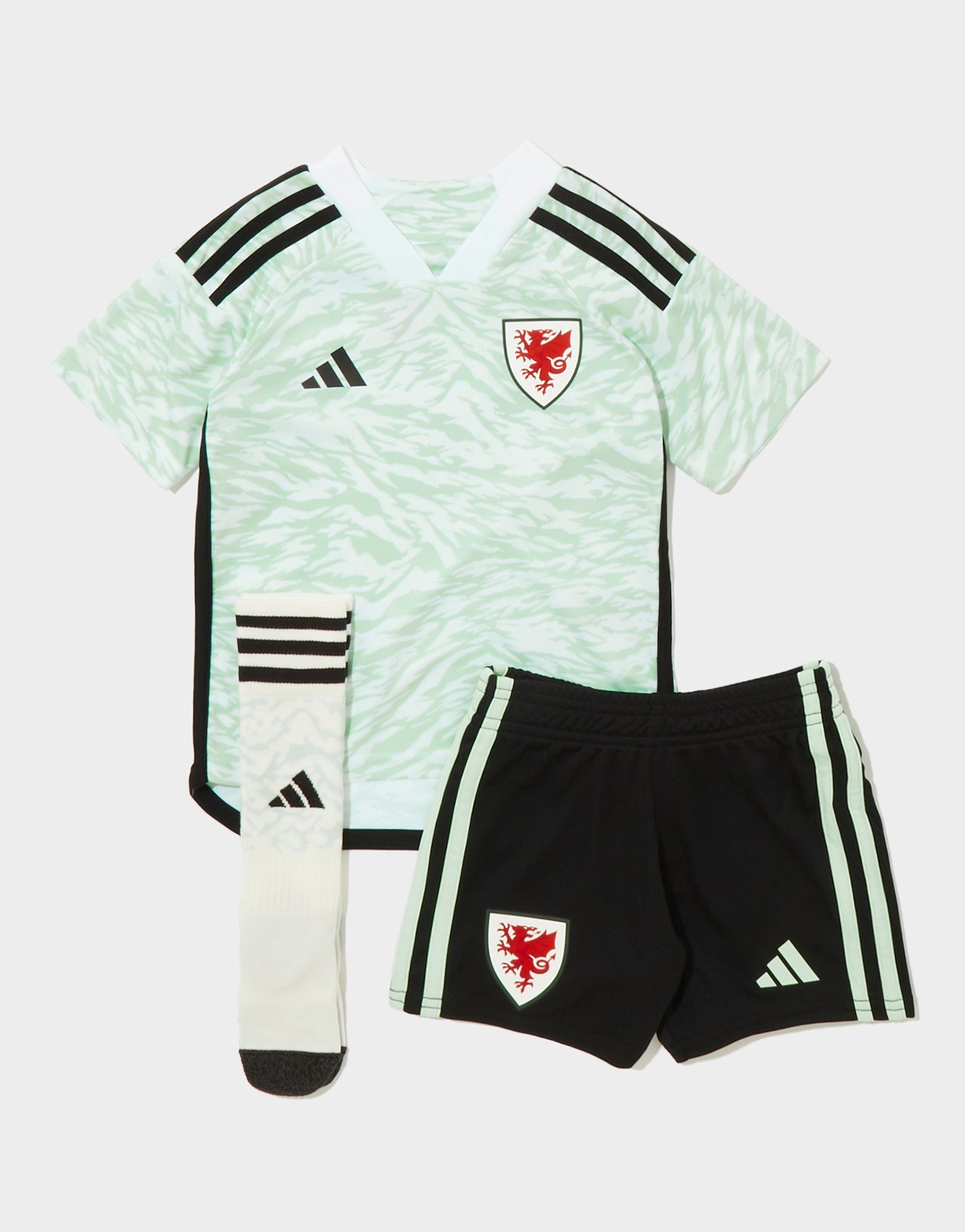 WHITE adidas Wales 2023 Away Kit Children JD Sports