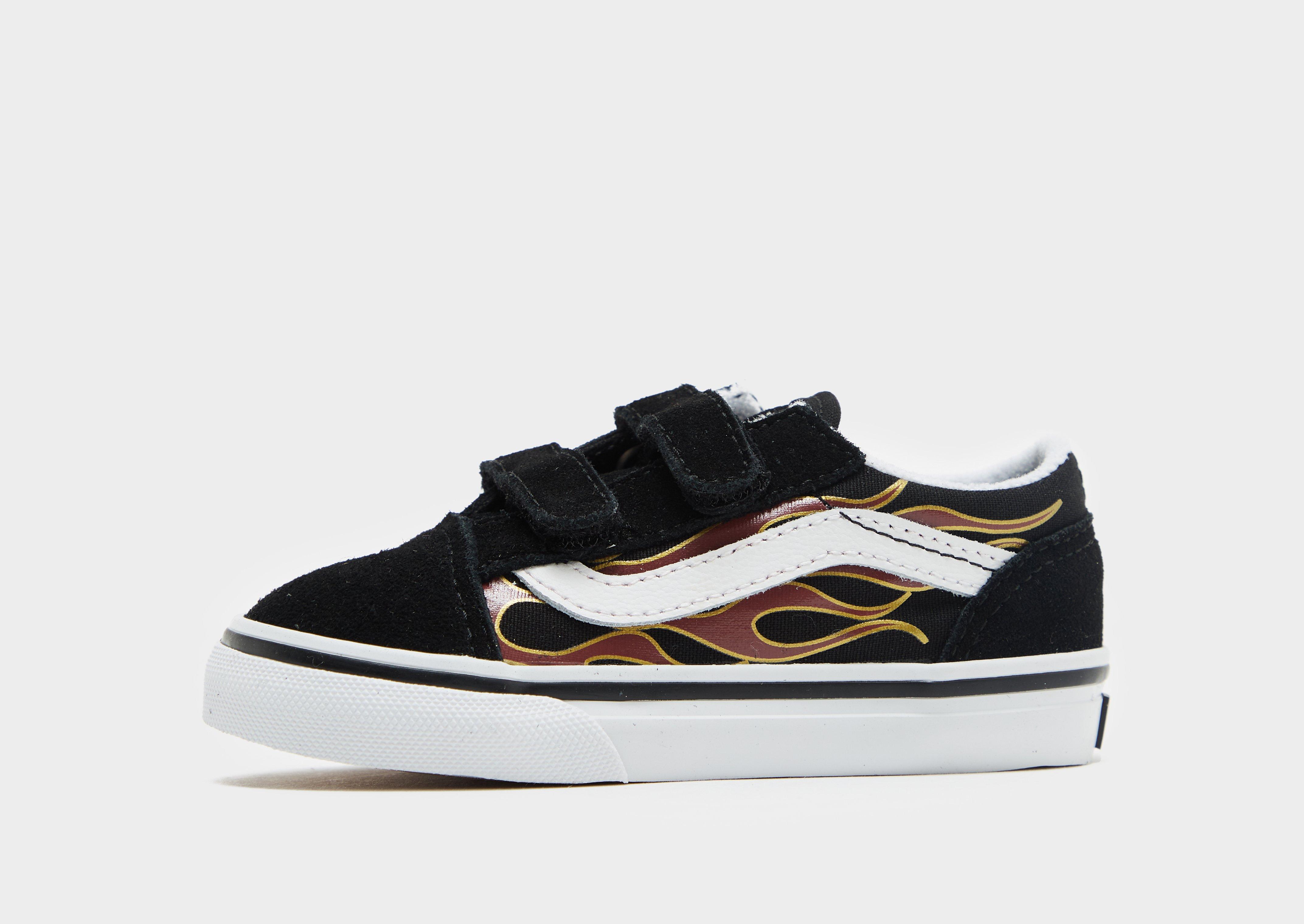 Vans flame old skool hot sale black