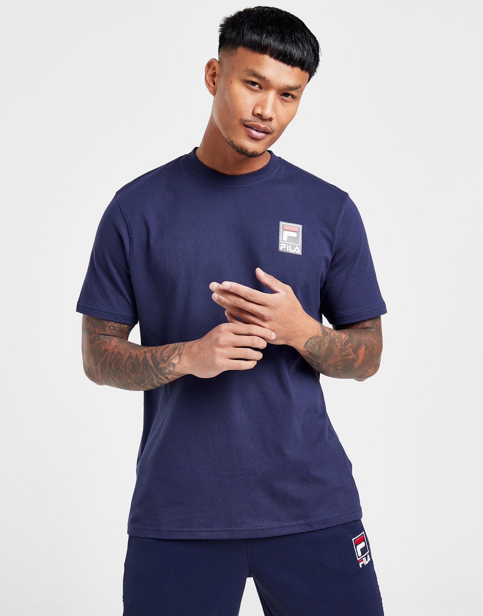 Navy blue best sale fila shirt