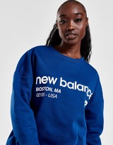 New Balance Logo Crew Sweatshirt Damen