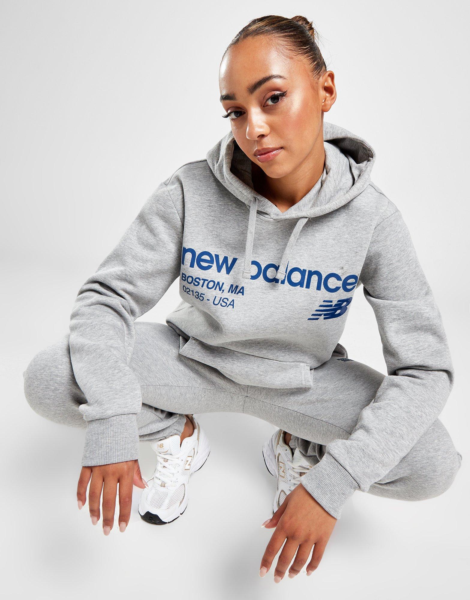 Grey New Balance Logo Hoodie