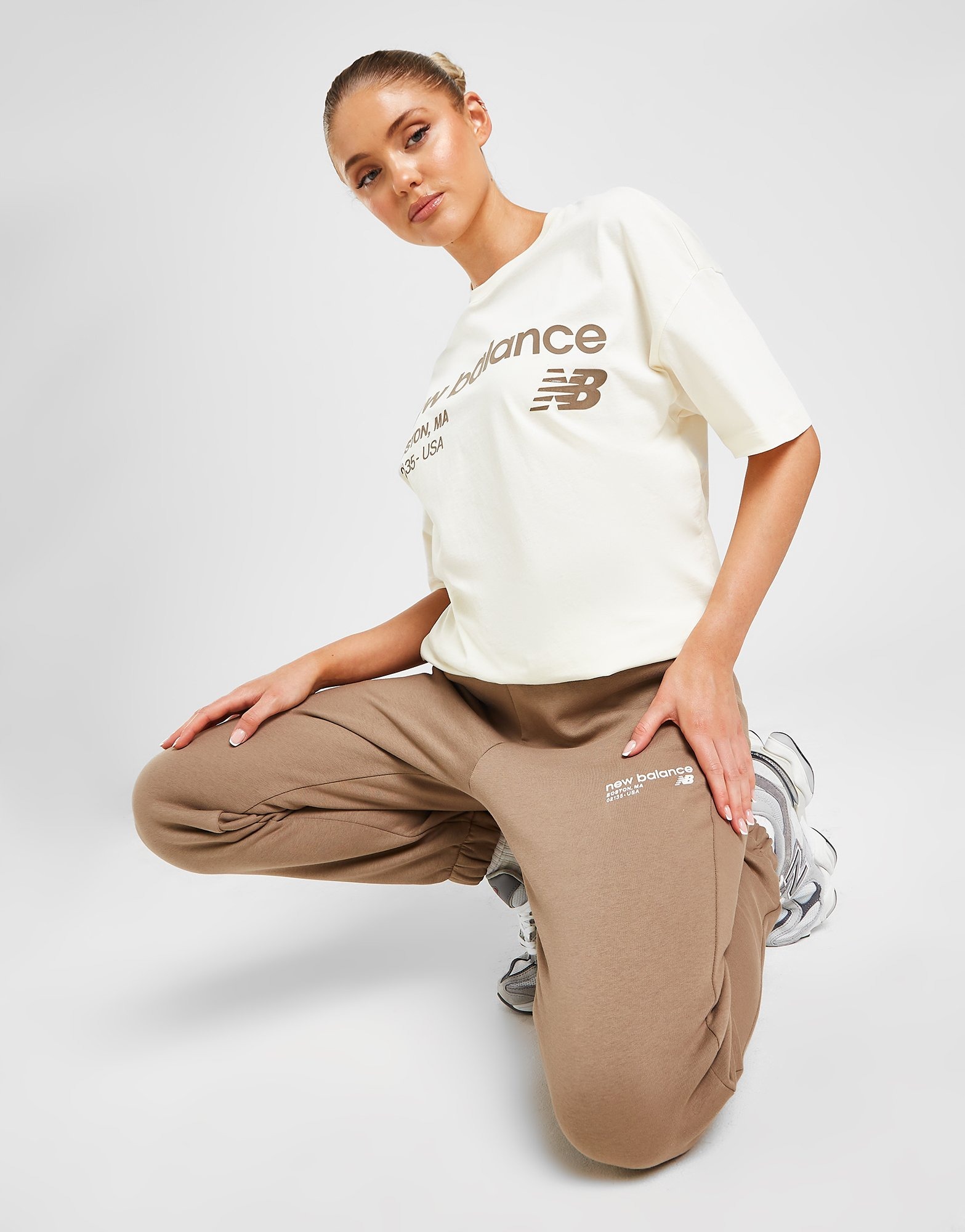 Brown New Balance Small Logo Joggers JD Sports Global