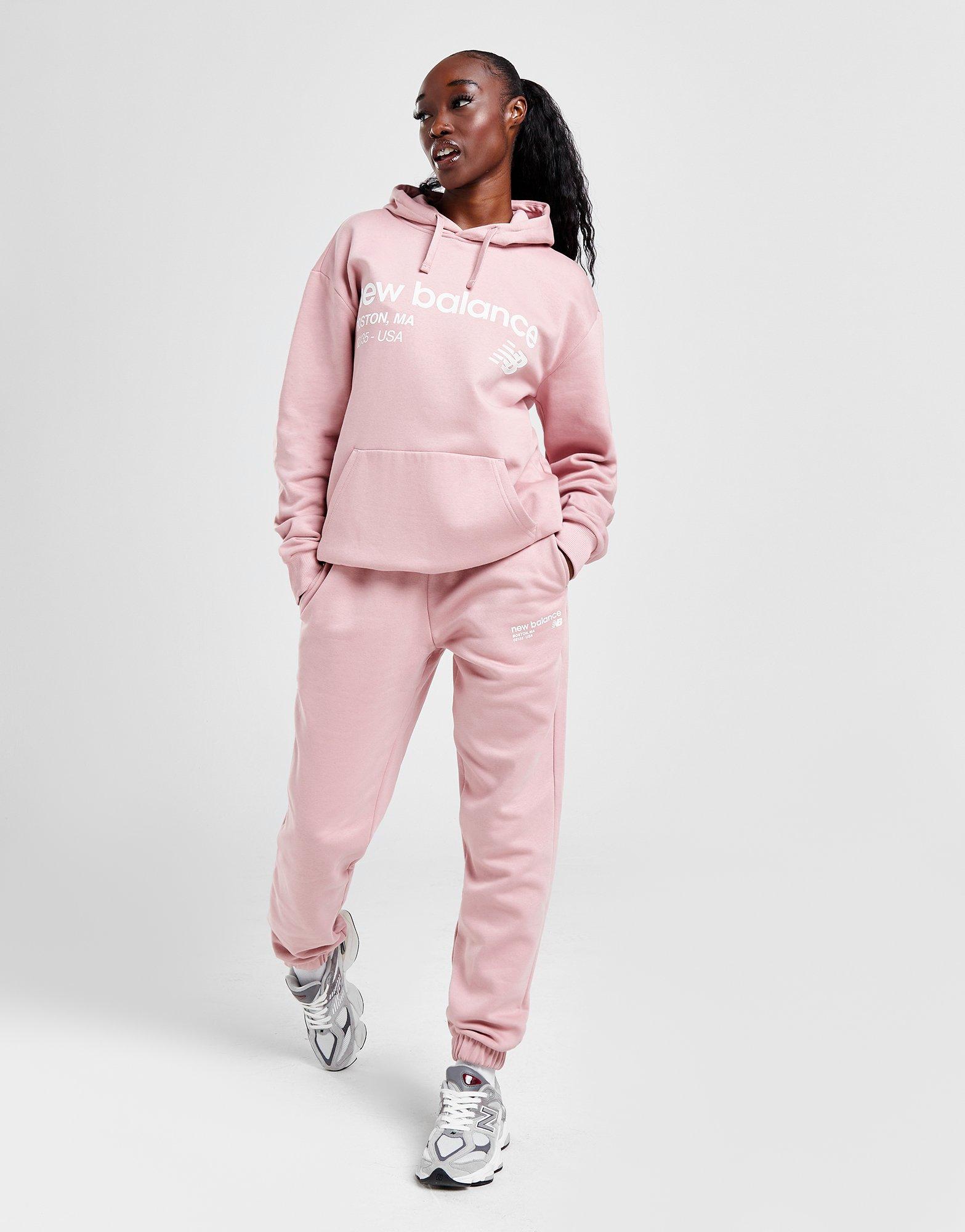 New Balance small logo joggers in pink