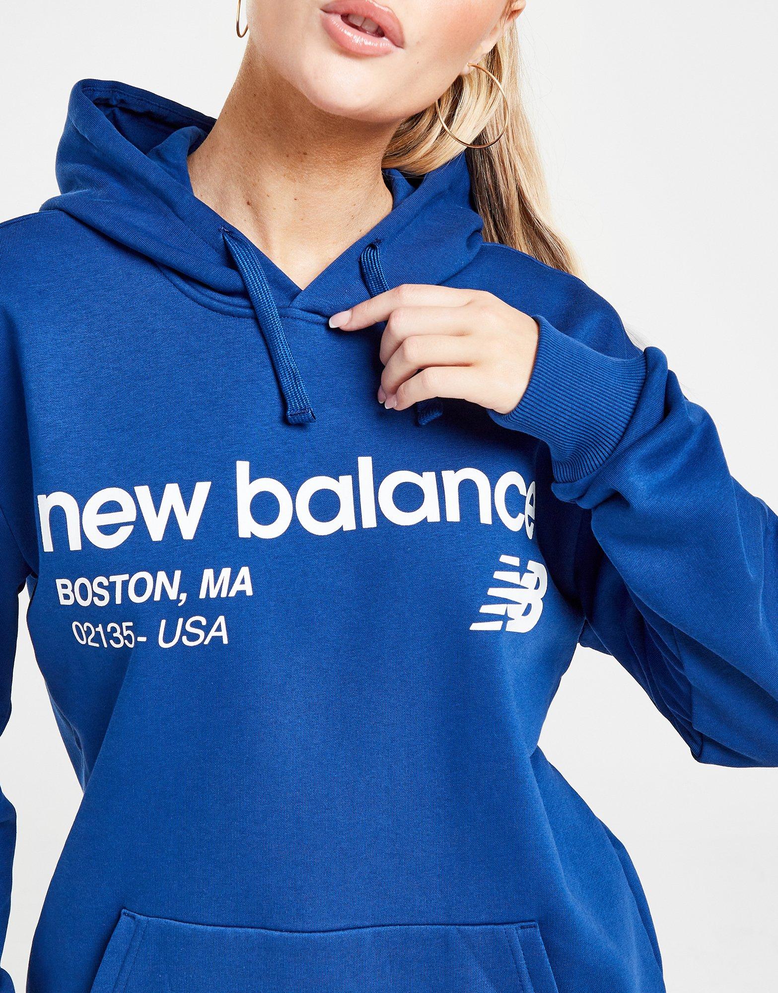 New Balance, Tops, Bandier X New Balance Fleece Hoodie Xenon Blue