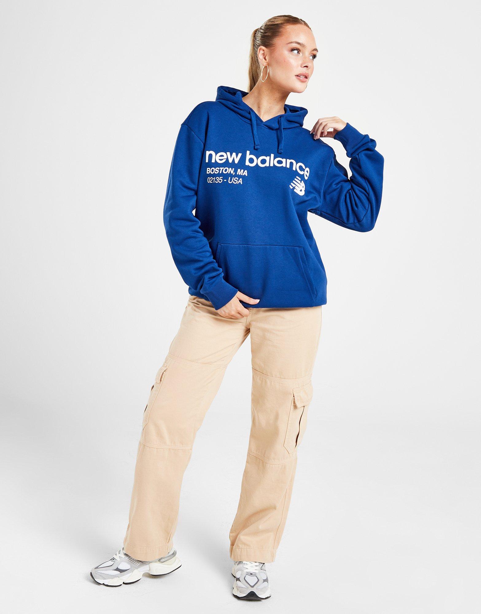 New Balance, Tops, Bandier X New Balance Fleece Hoodie Xenon Blue