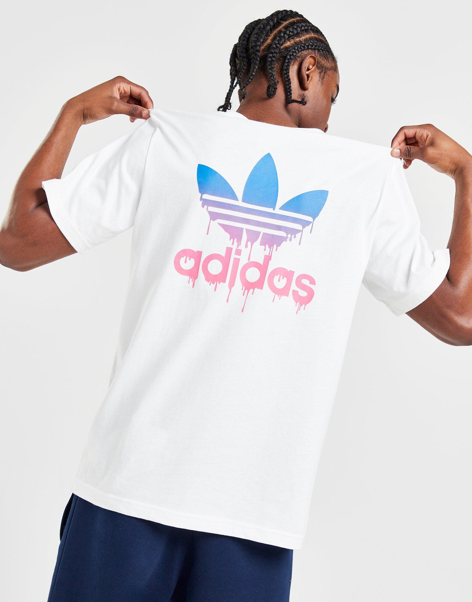 adidas Originals T-shirt Trefoil Drip Homme Blanc- JD Sports France