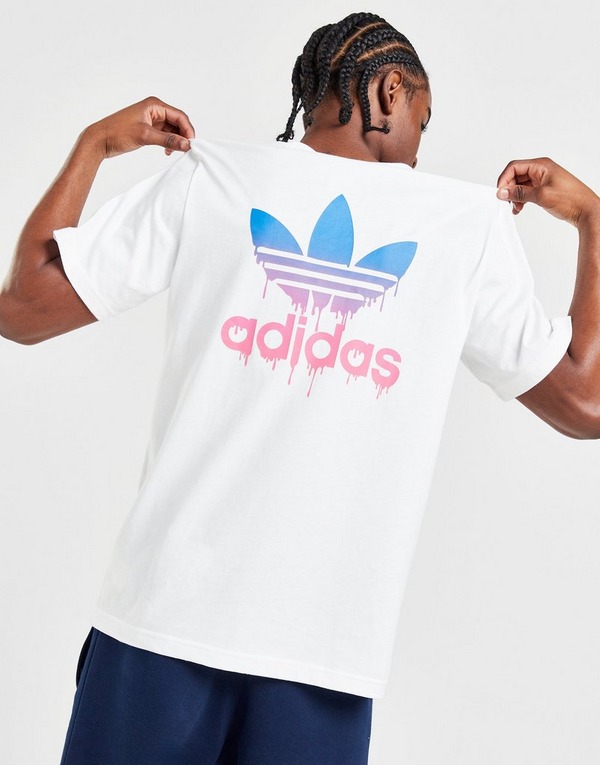 adidas Originals T-shirt Trefoil Drip Homme Blanc- JD Sports France