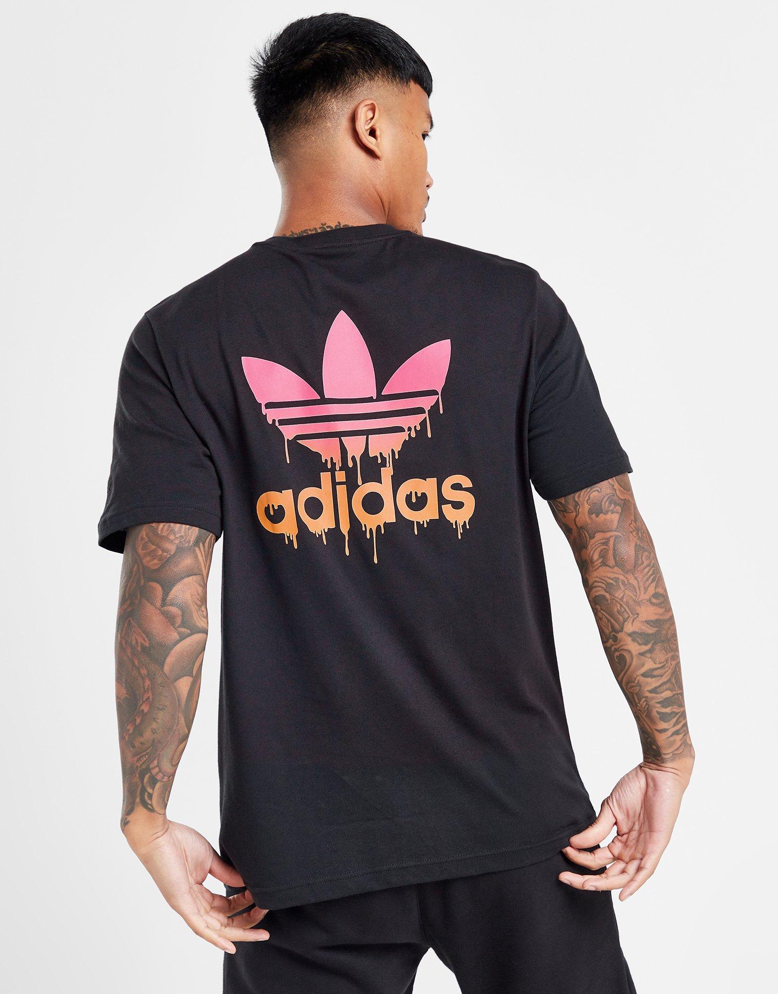 adidas Originals camiseta Trefoil Drip en Negro JD Sports Espa a