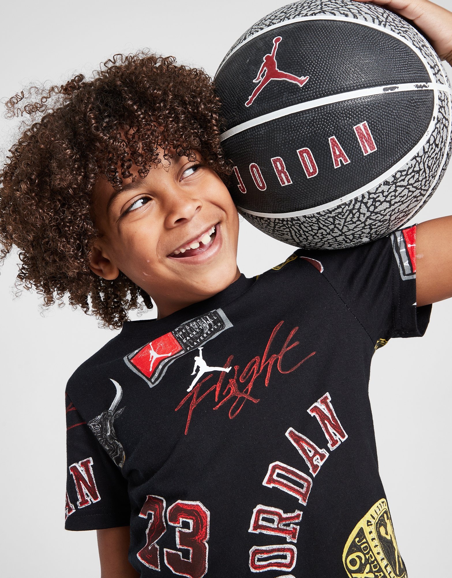 Black Jordan 23 All Over Print T-Shirt/Shorts Set Children - JD Sports