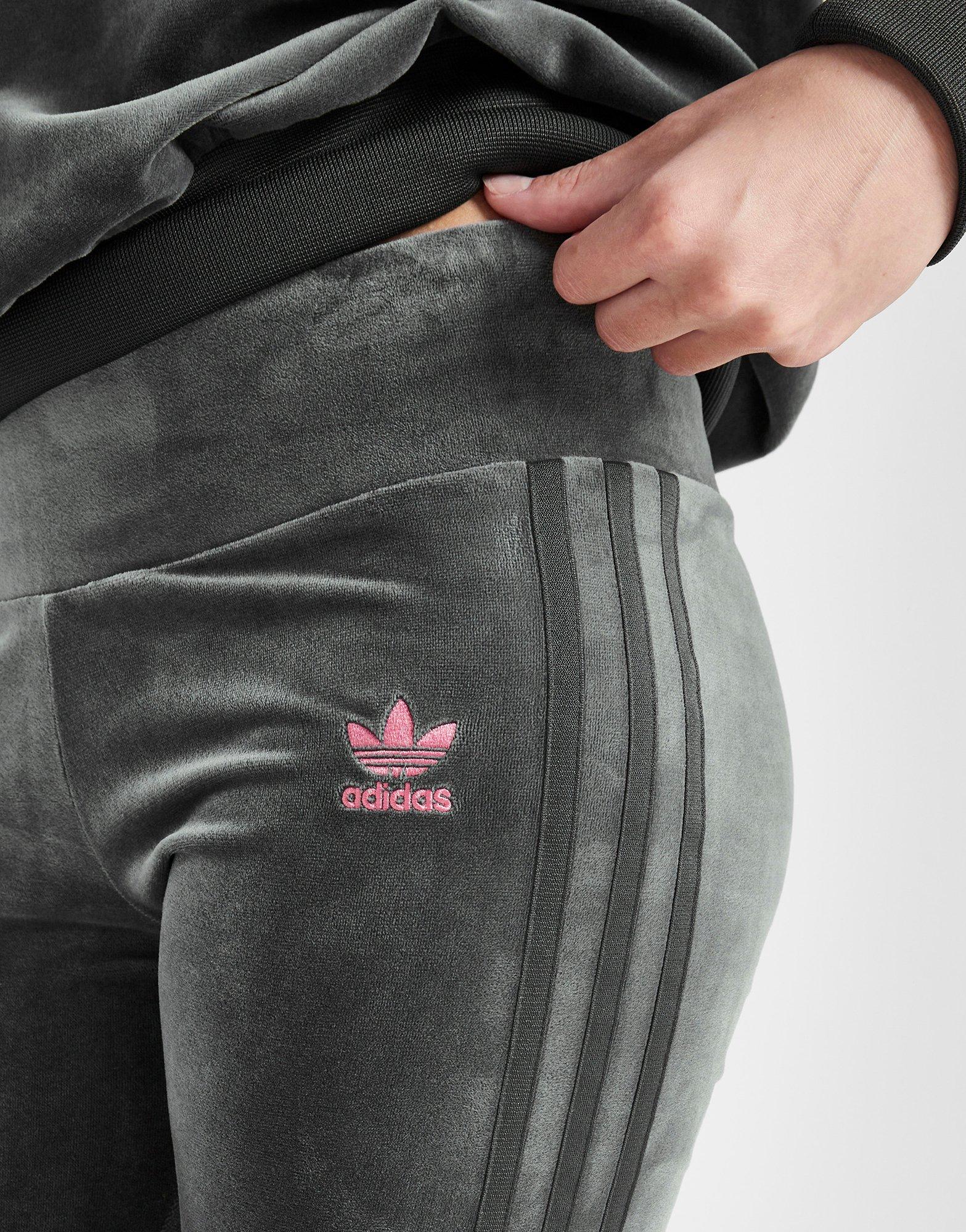 Adidas velour best sale leggings black