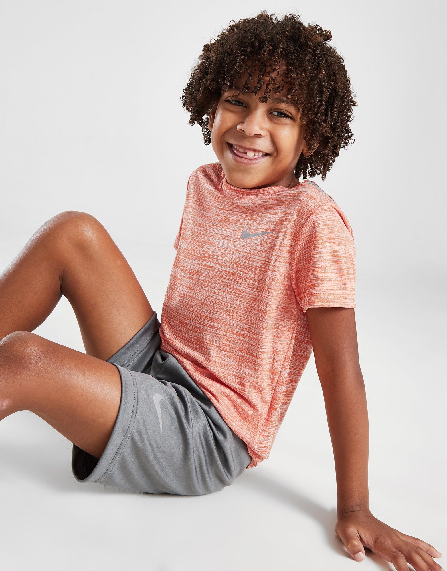 Orange Nike Miler T-Shirt/Shorts Set Children | JD Sports UK