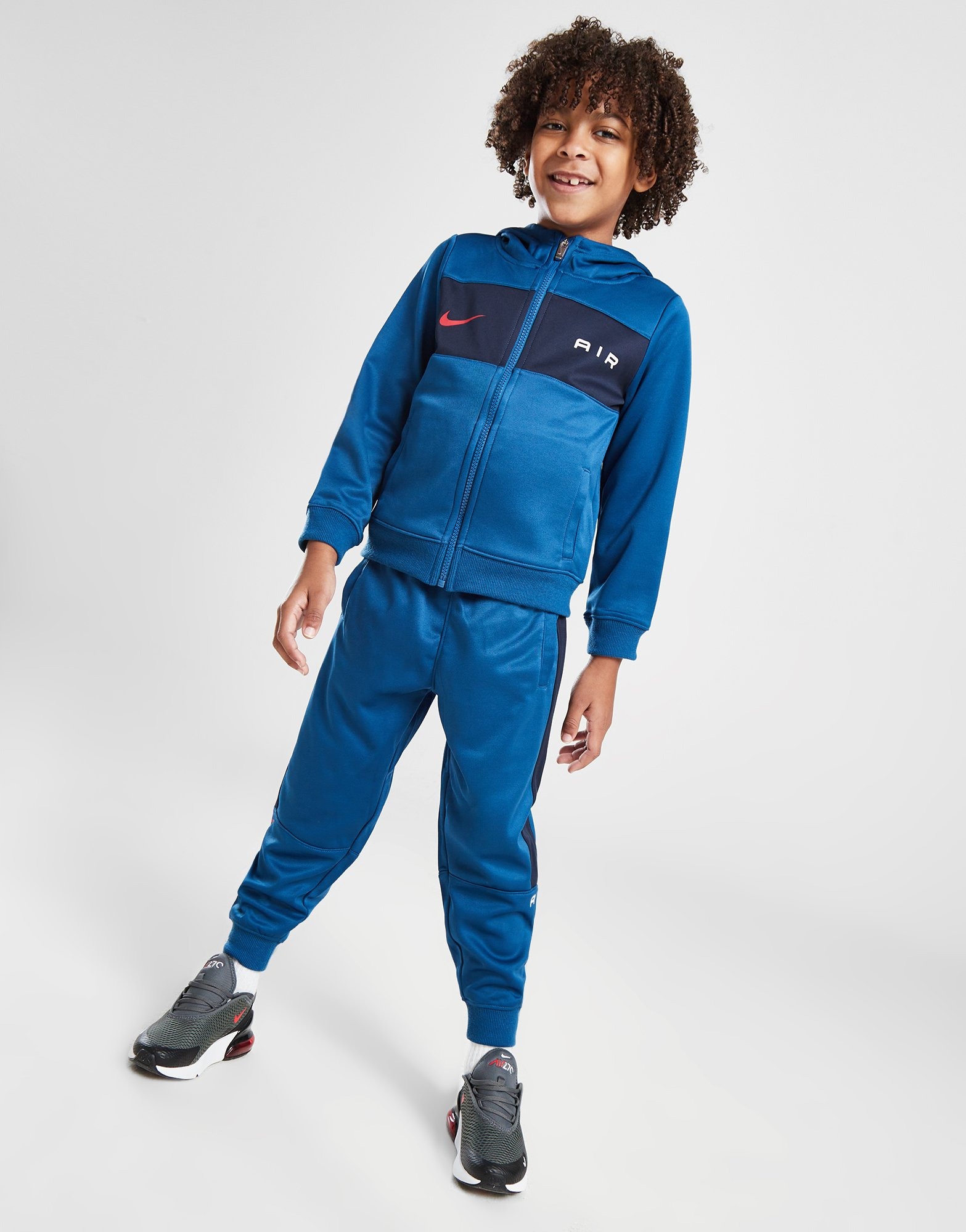 Blue Nike Air Poly Full Zip Tracksuit Children | JD Sports UK