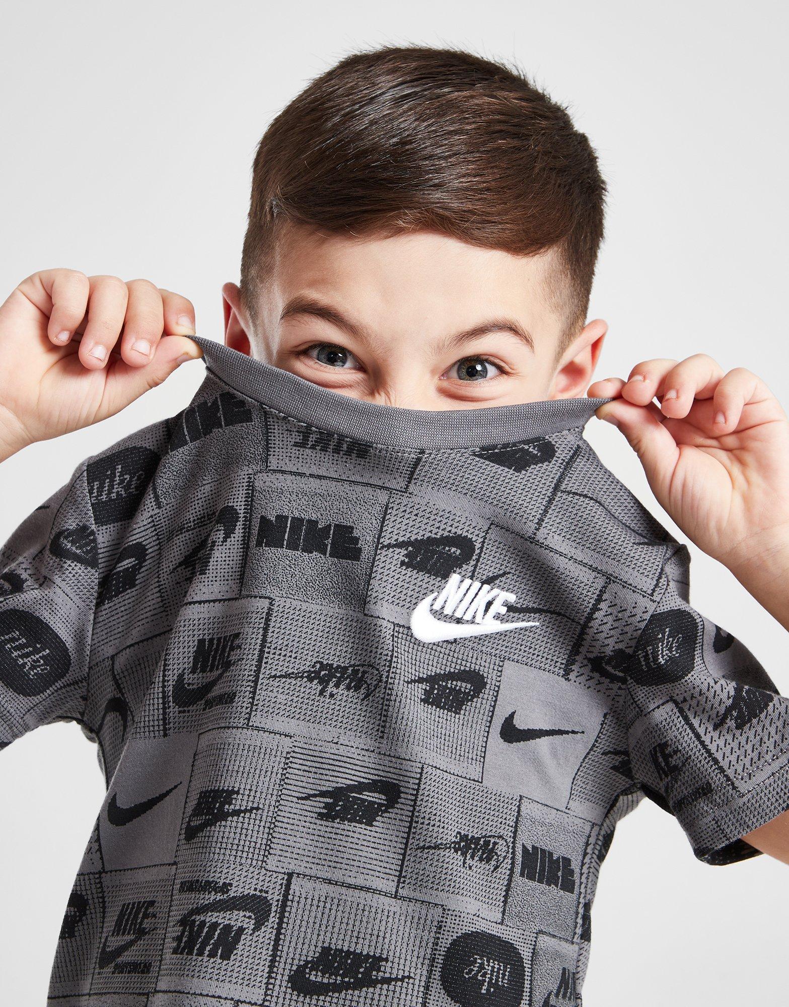Nike All Over Print T-Shirt/Shorts Set Children
