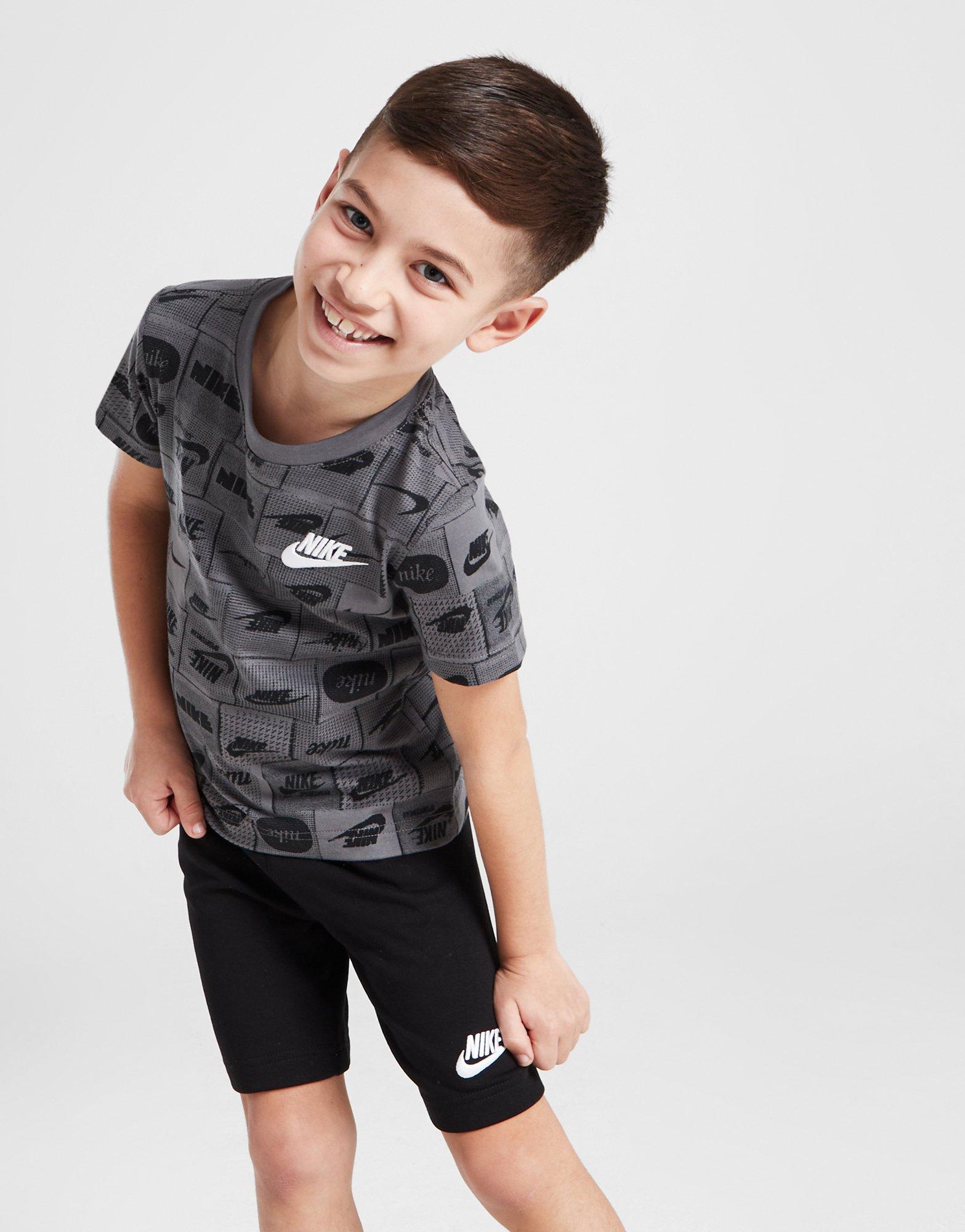 Nike All Over Print T-Shirt/Shorts Set Children