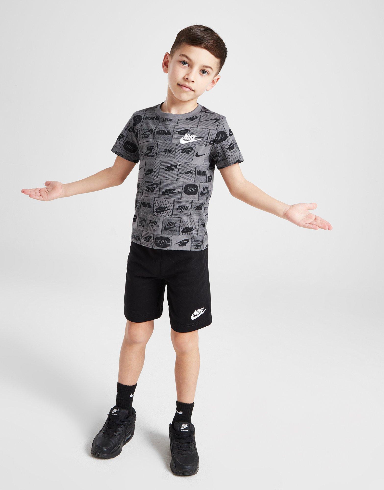 Nike All Over Print T-Shirt/Shorts Set Children