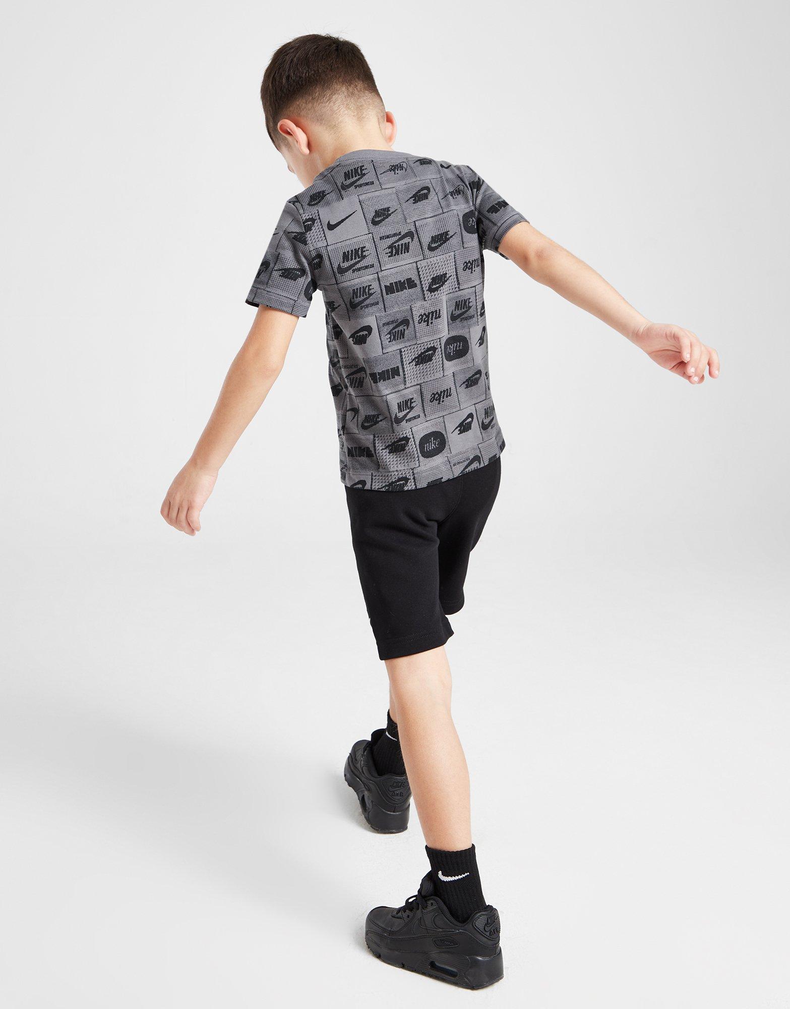 Nike All Over Print T-Shirt/Shorts Set Children