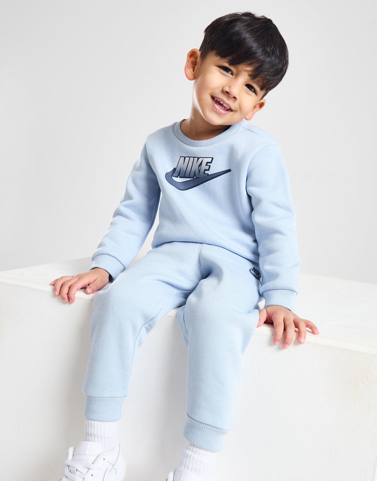 Blue Nike Fade Logo Crew Tracksuit Infant | JD Sports UK