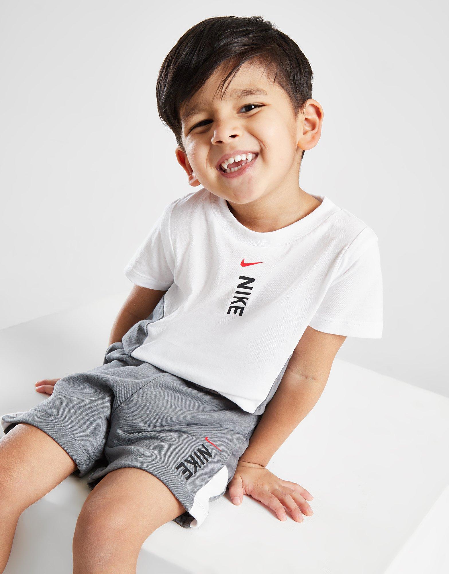 White Nike Hybrid TShirt/Short Set Infant JD Sports UK