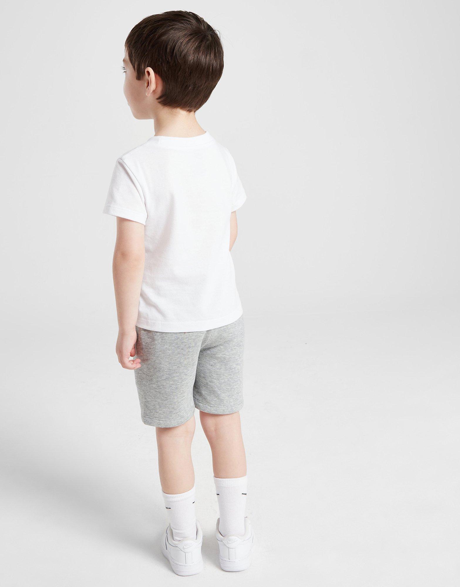 Nike Fade Logo T-Shirt/Shorts Set Infant em Branco