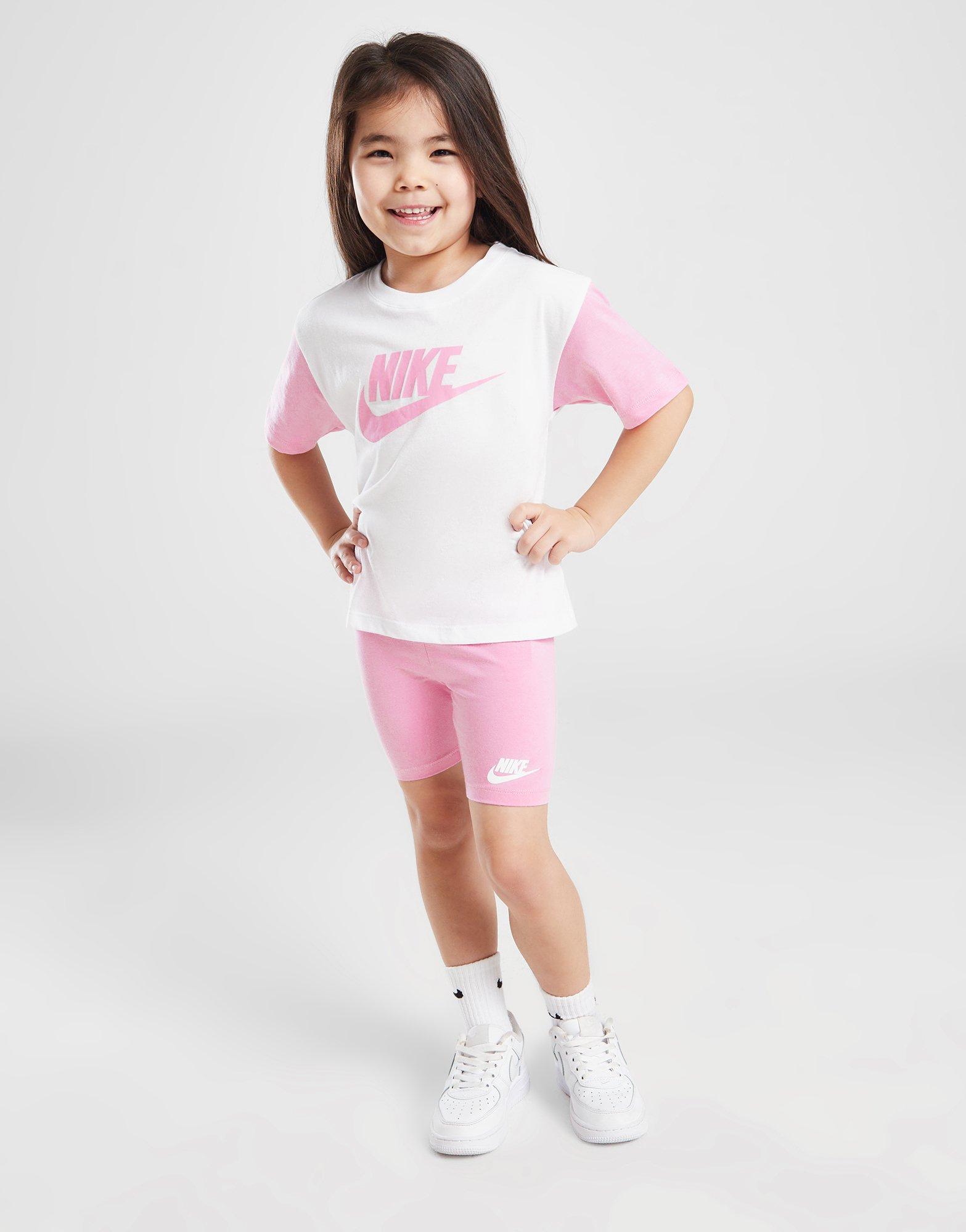 Nike Girls' Colour Block T-Shirt/Shorts Set Children