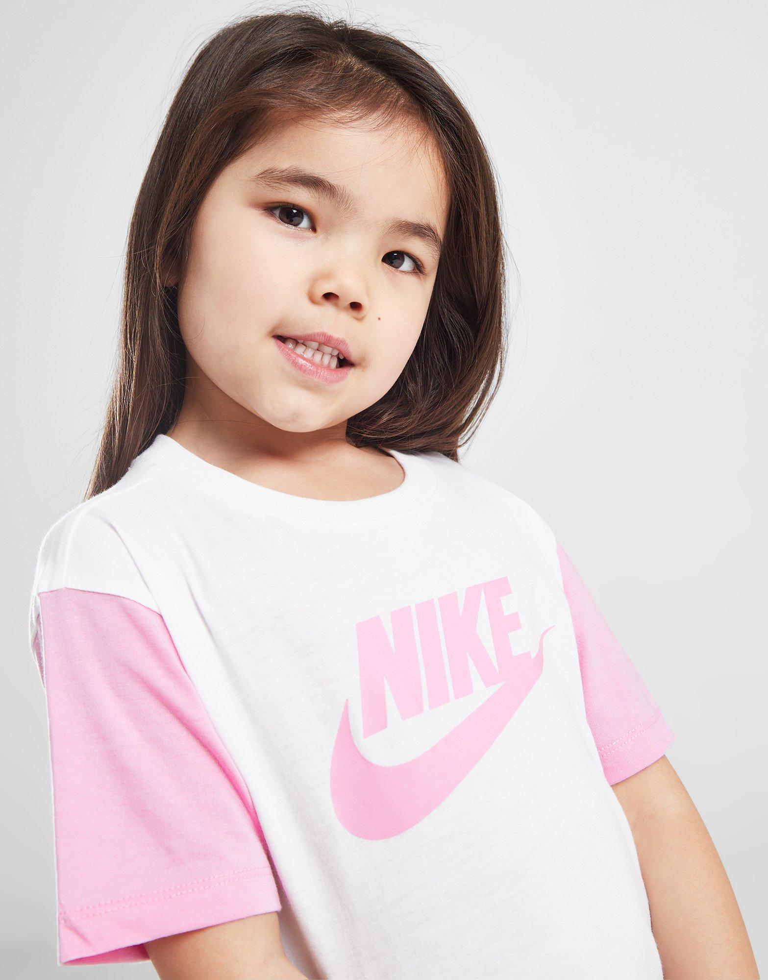 Nike Girls' Colour Block T-Shirt/Shorts Set Children