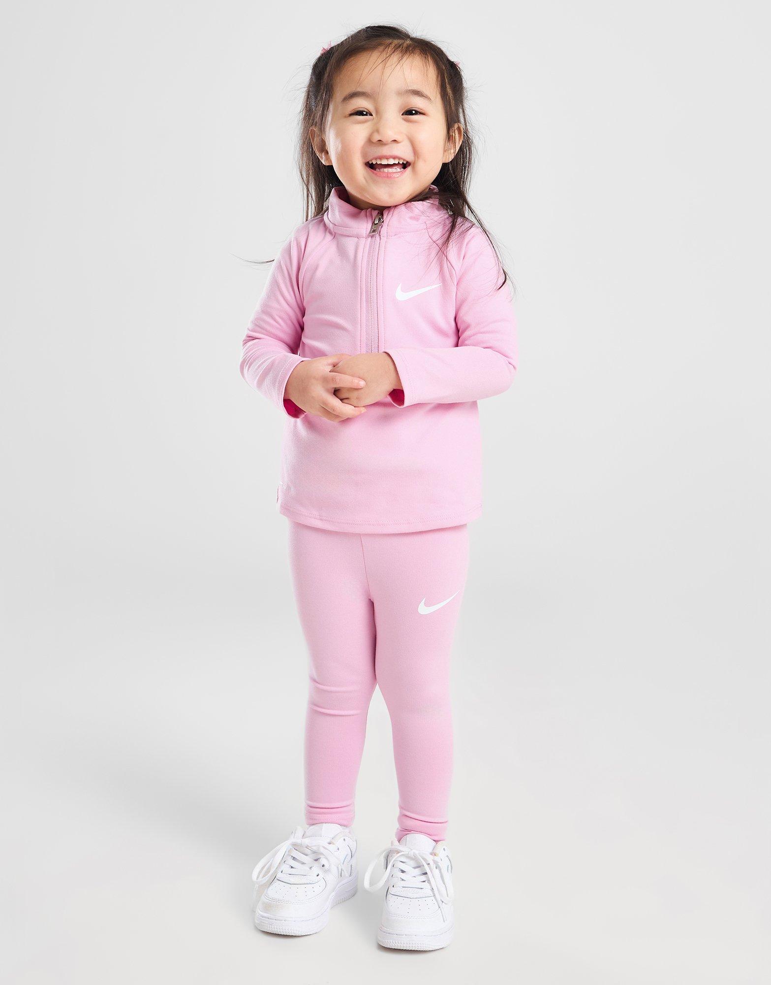 Pink Nike Girls' Pacer 1/4 Zip Top/Leggings Set Children - JD Sports Global