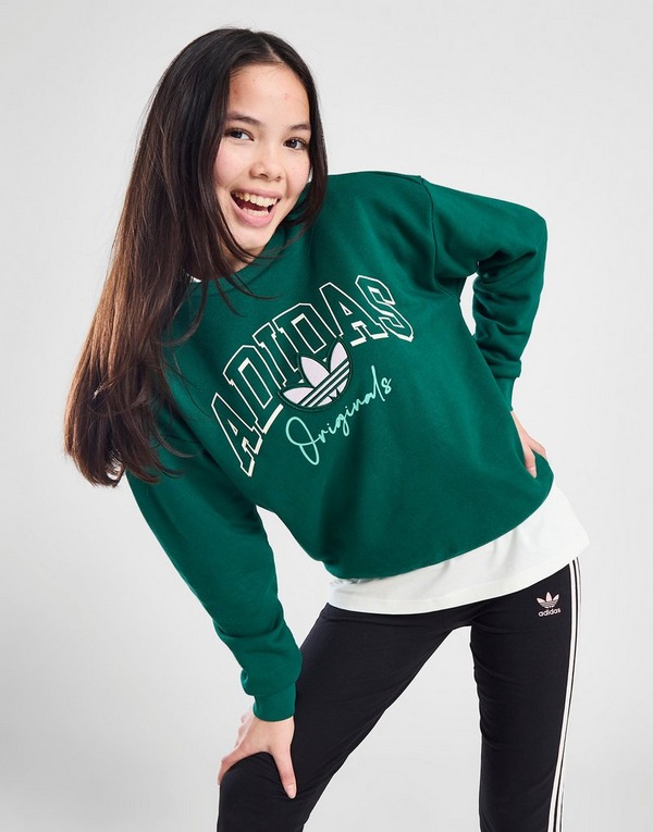 adidas Originals Girls' Varsity Crew Sweatshirt Junior