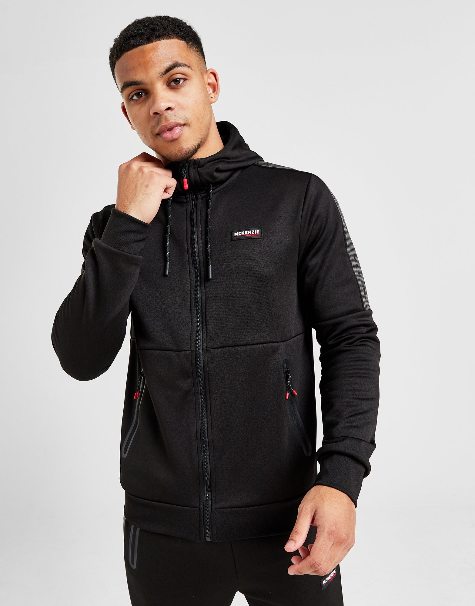 Black McKenzie Garth 2 Poly Fleece Full Zip Hoodie - JD Sports