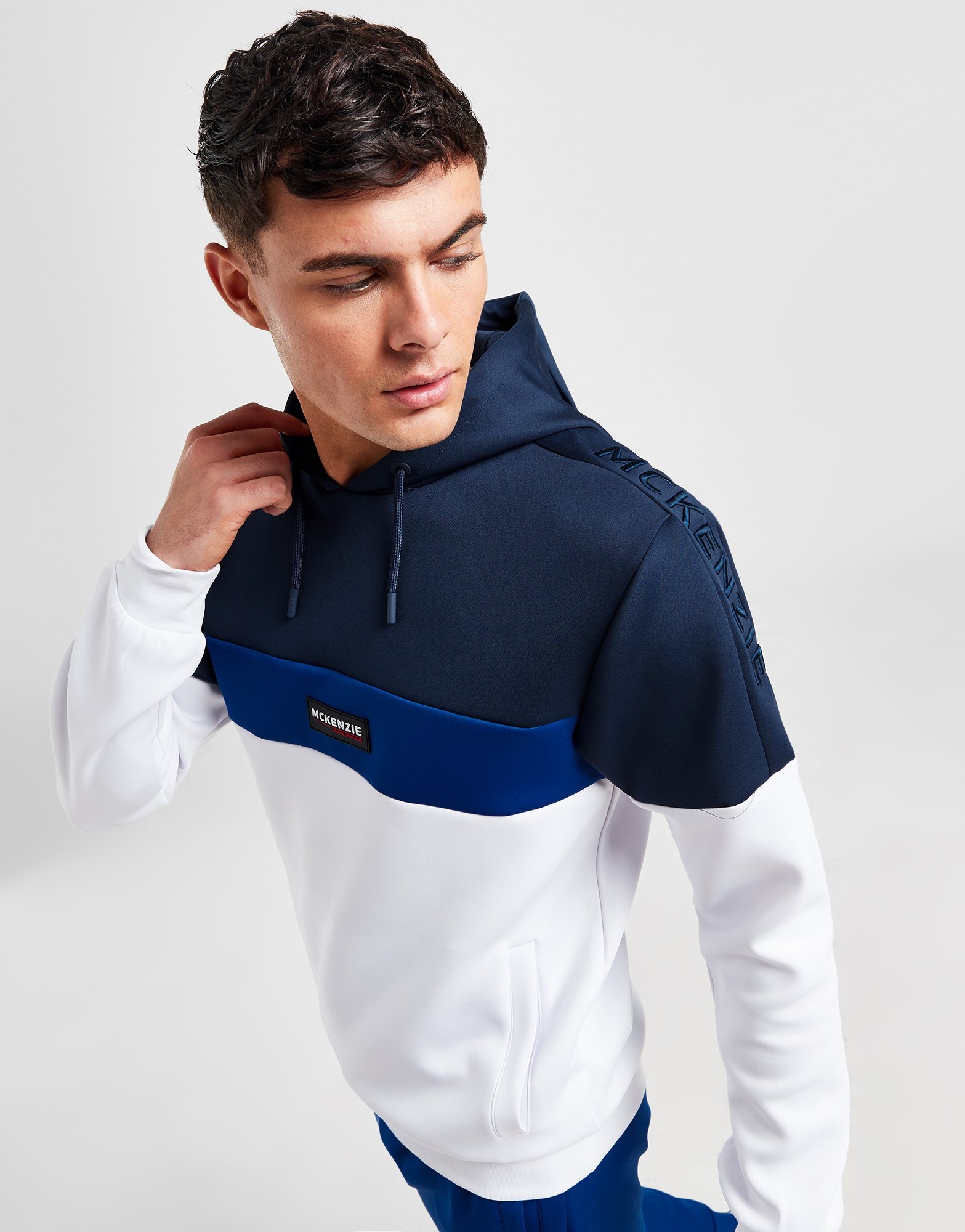 Blue McKenzie Rain Poly Overhead Hooded Tracksuit - JD Sports Ireland