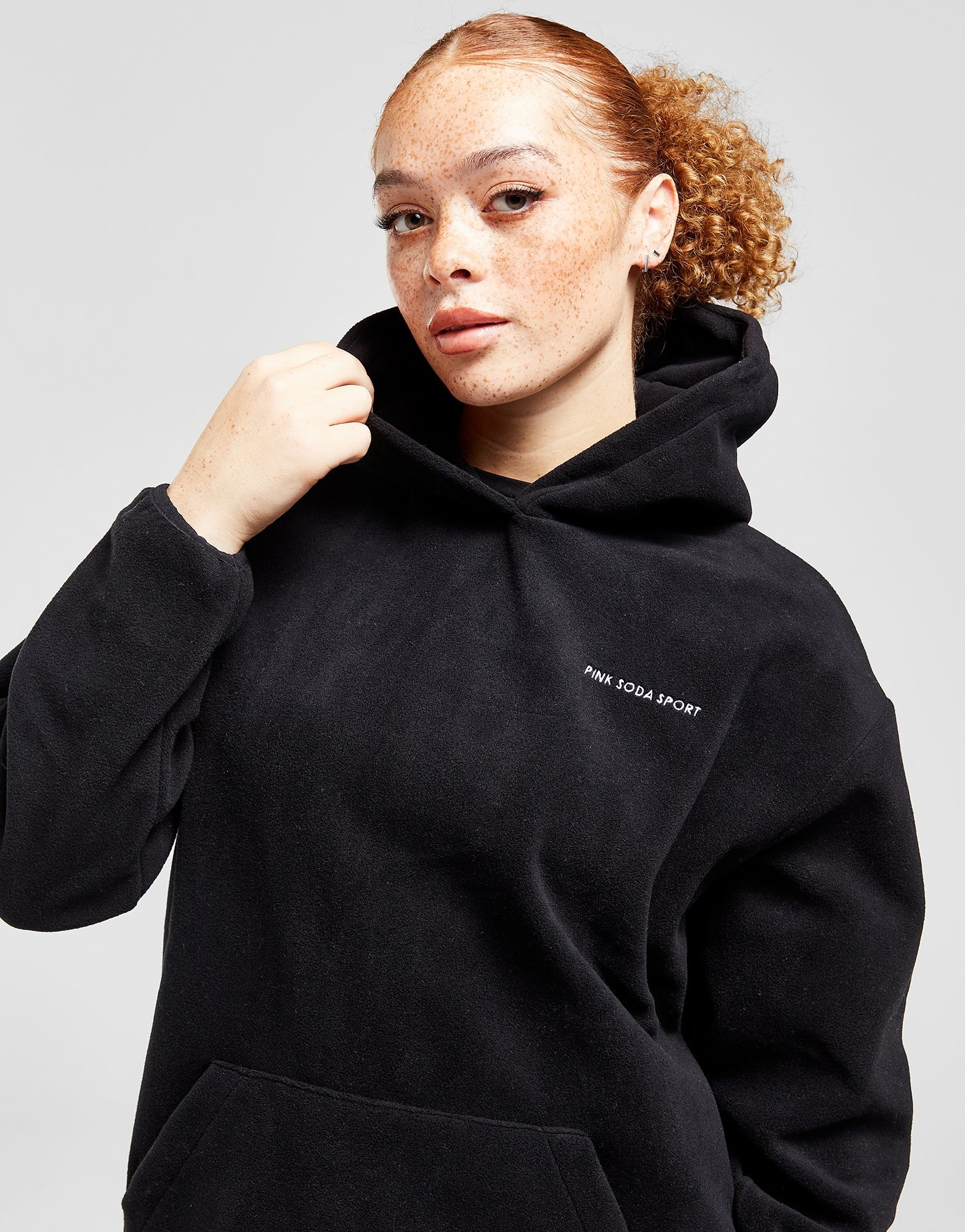 Black Pink Soda Sport Polar Fleece Overhead Hoodie JD Sports Global