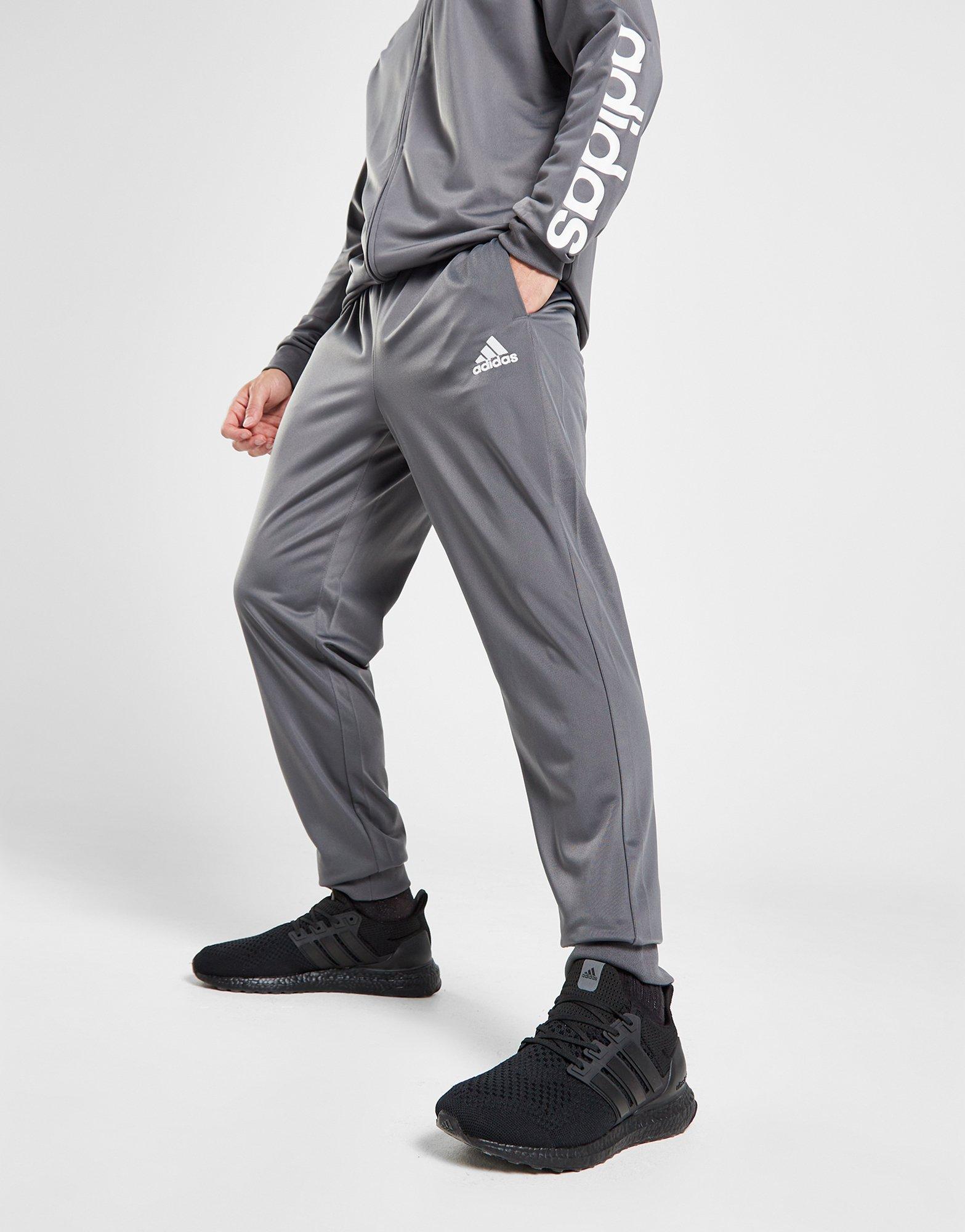 Grey adidas Badge of Sport Linear Logo Track Pants