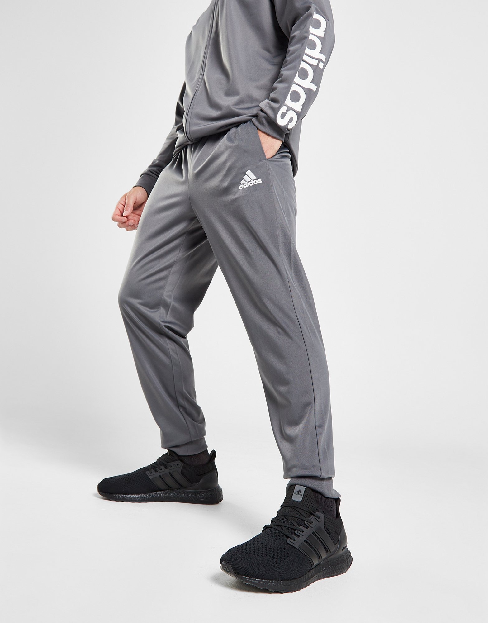 Grey adidas Badge of Sport Linear Logo Track Pants | JD Sports Global