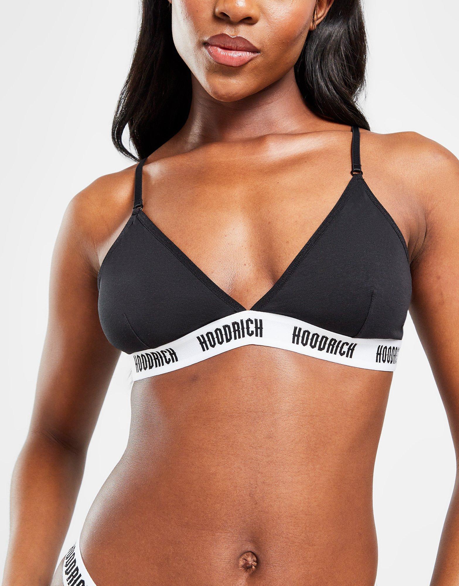 Hoodrich Bralette Triangle Logo em Preto