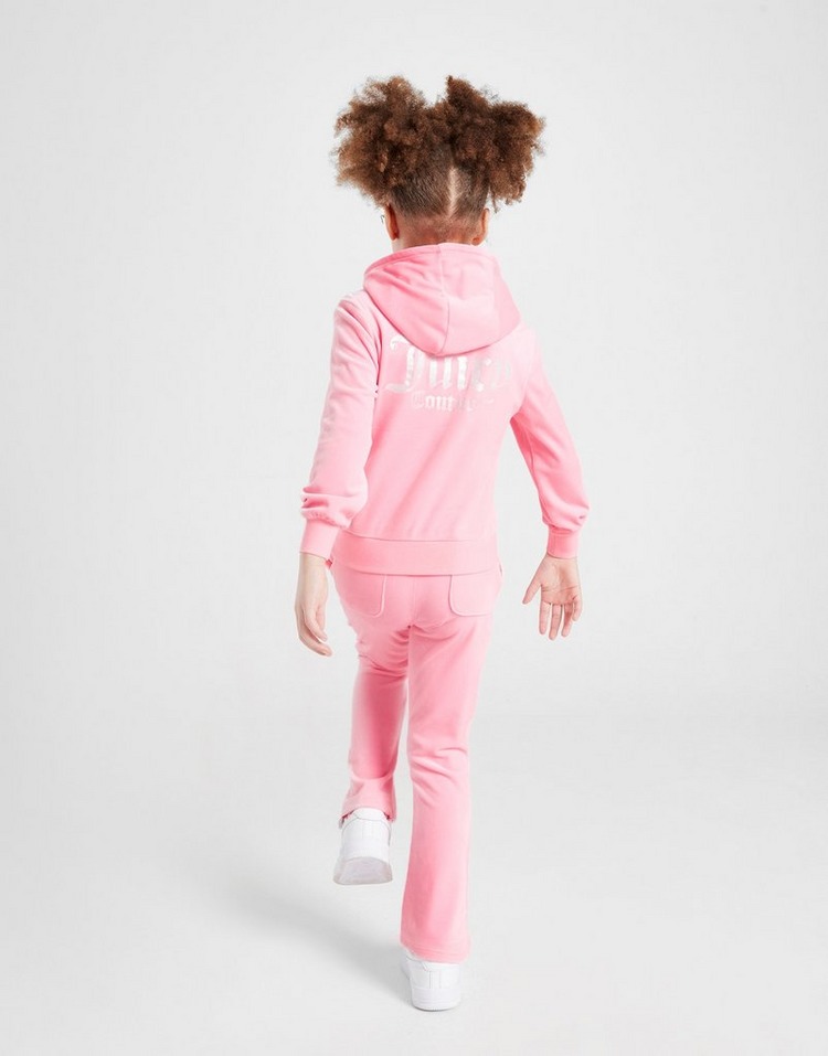 JUICY COUTURE Girls' Glitter Full Zip Hooded Tracksuit Children
