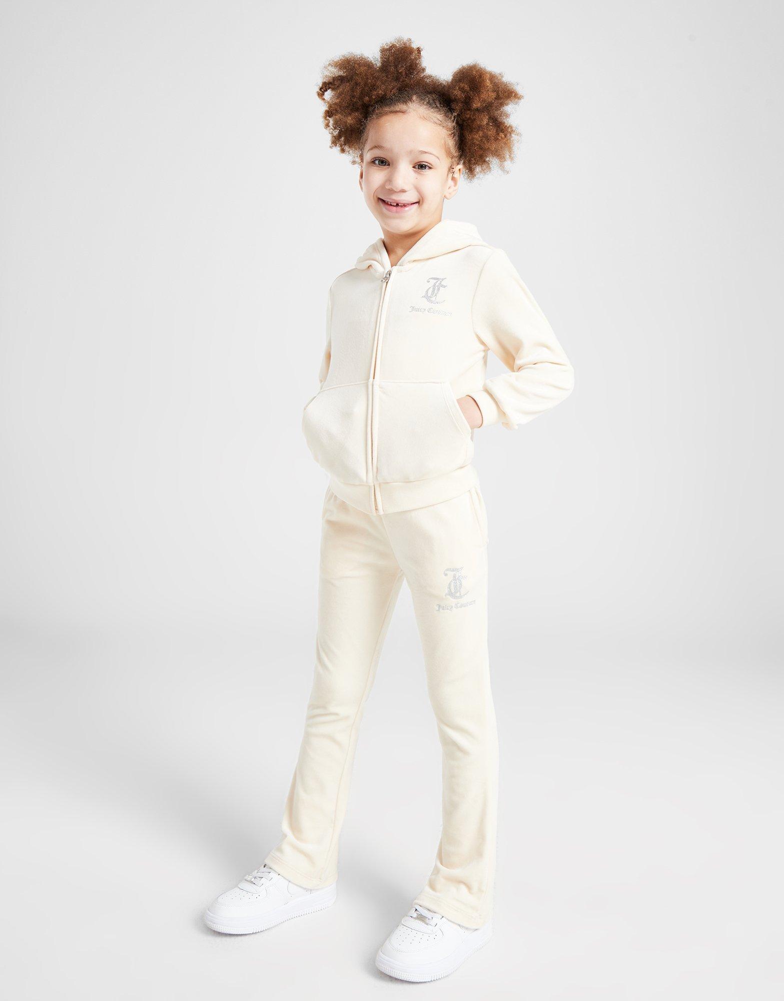 Juicy Couture Girls' Glitter Full Zip Hooded Tracksuit Children