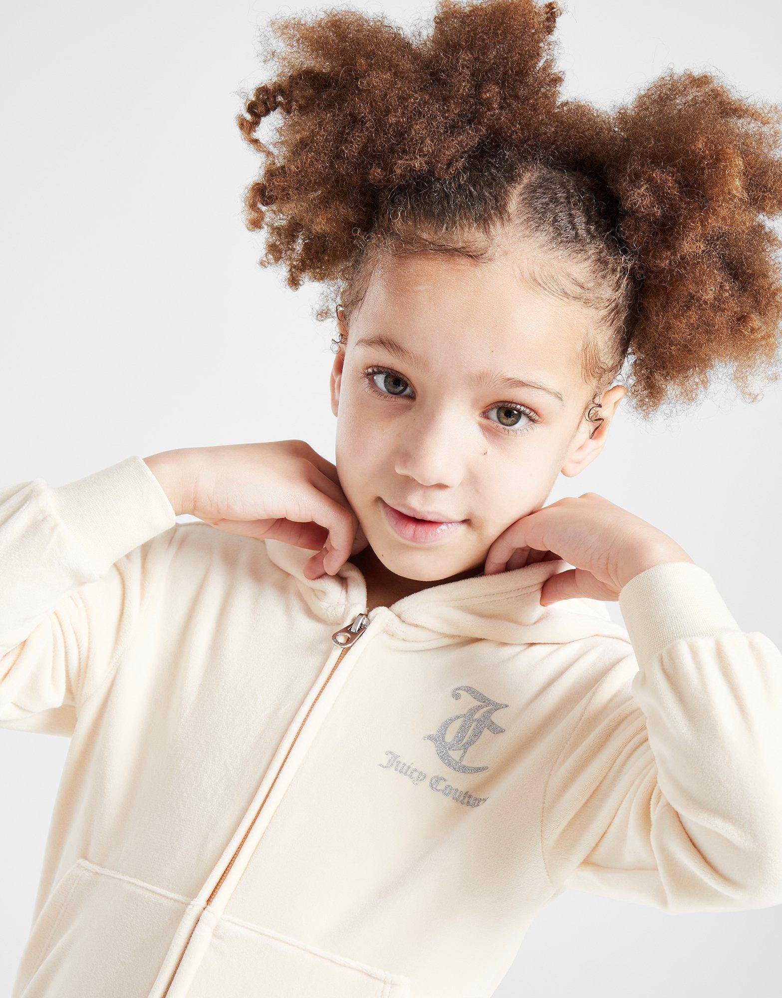 Juicy Couture Girls' Glitter Full Zip Hooded Tracksuit Children